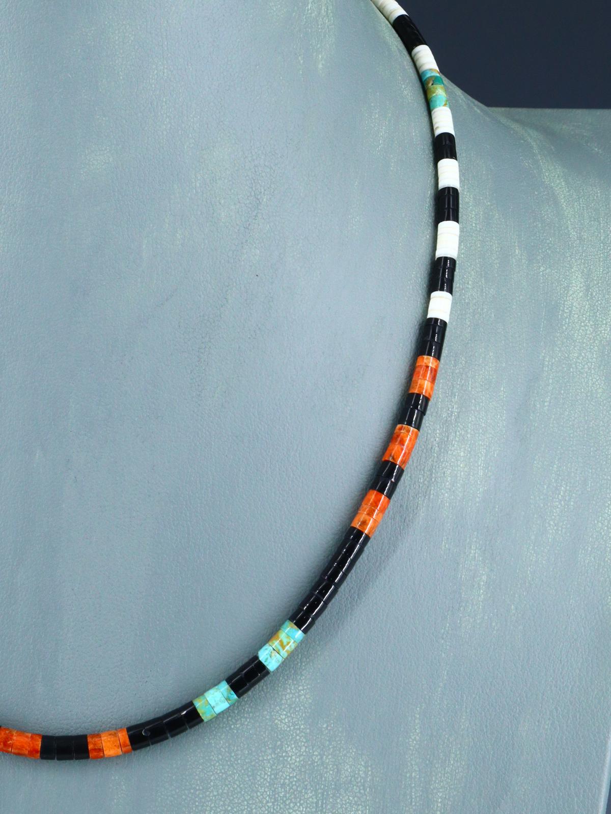 18" Native American Indian Santo Domingo Heishi Necklace