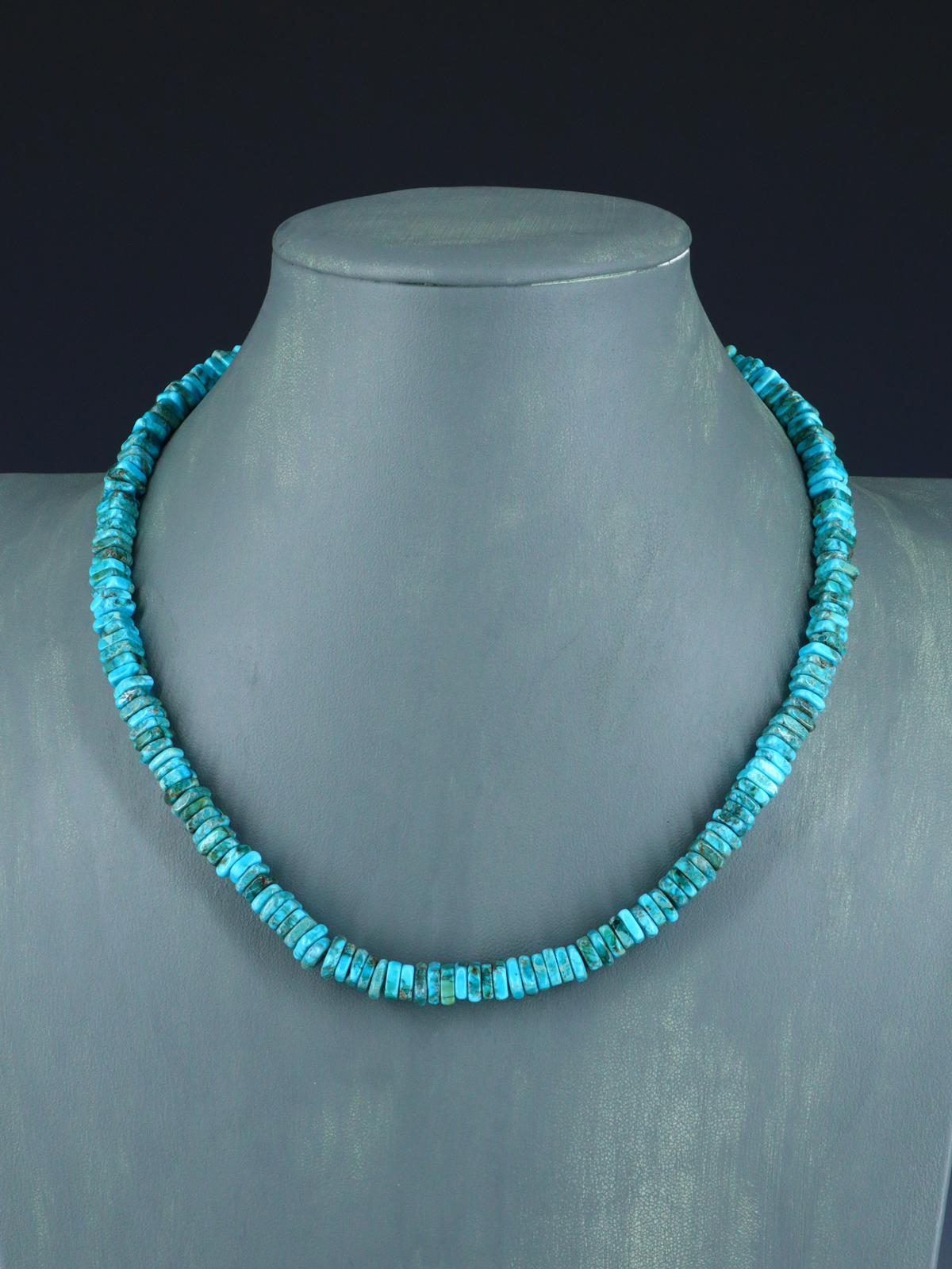 Native American Indian Jewelry Single Strand Turquoise Necklace