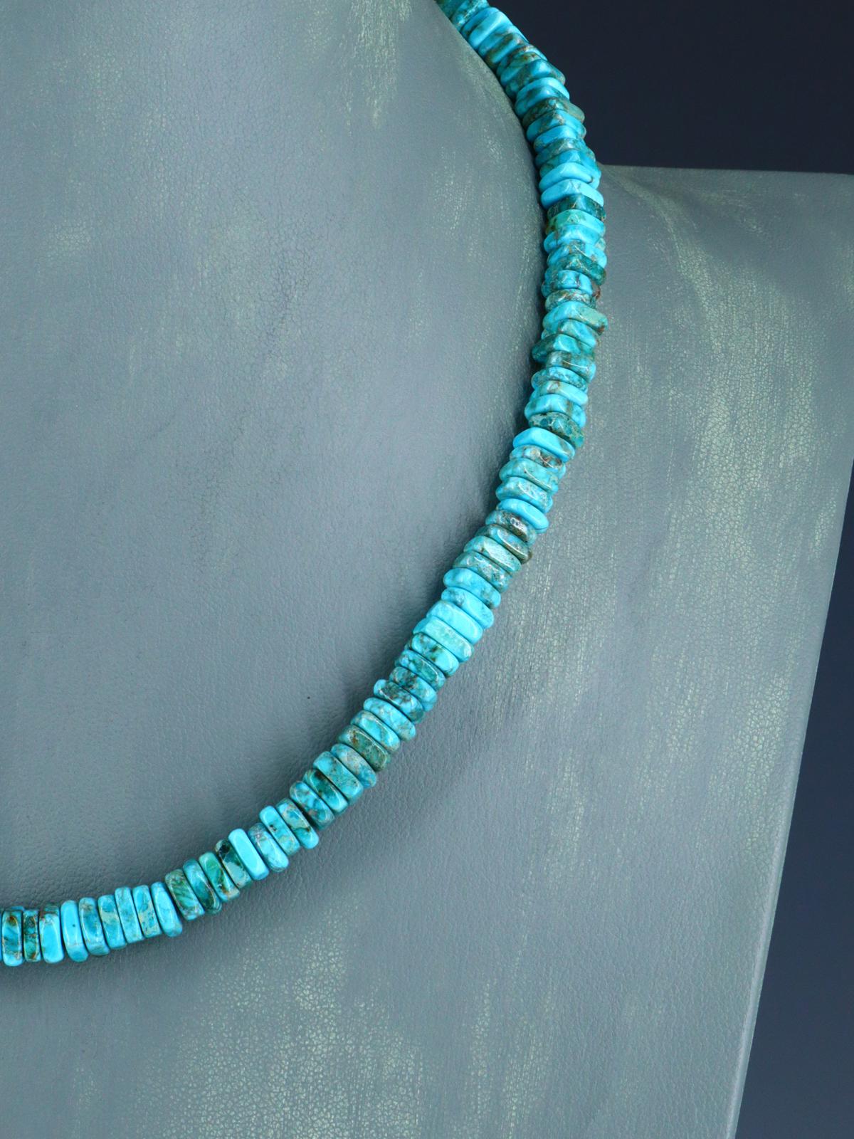 Native American Indian Jewelry Single Strand Turquoise Necklace