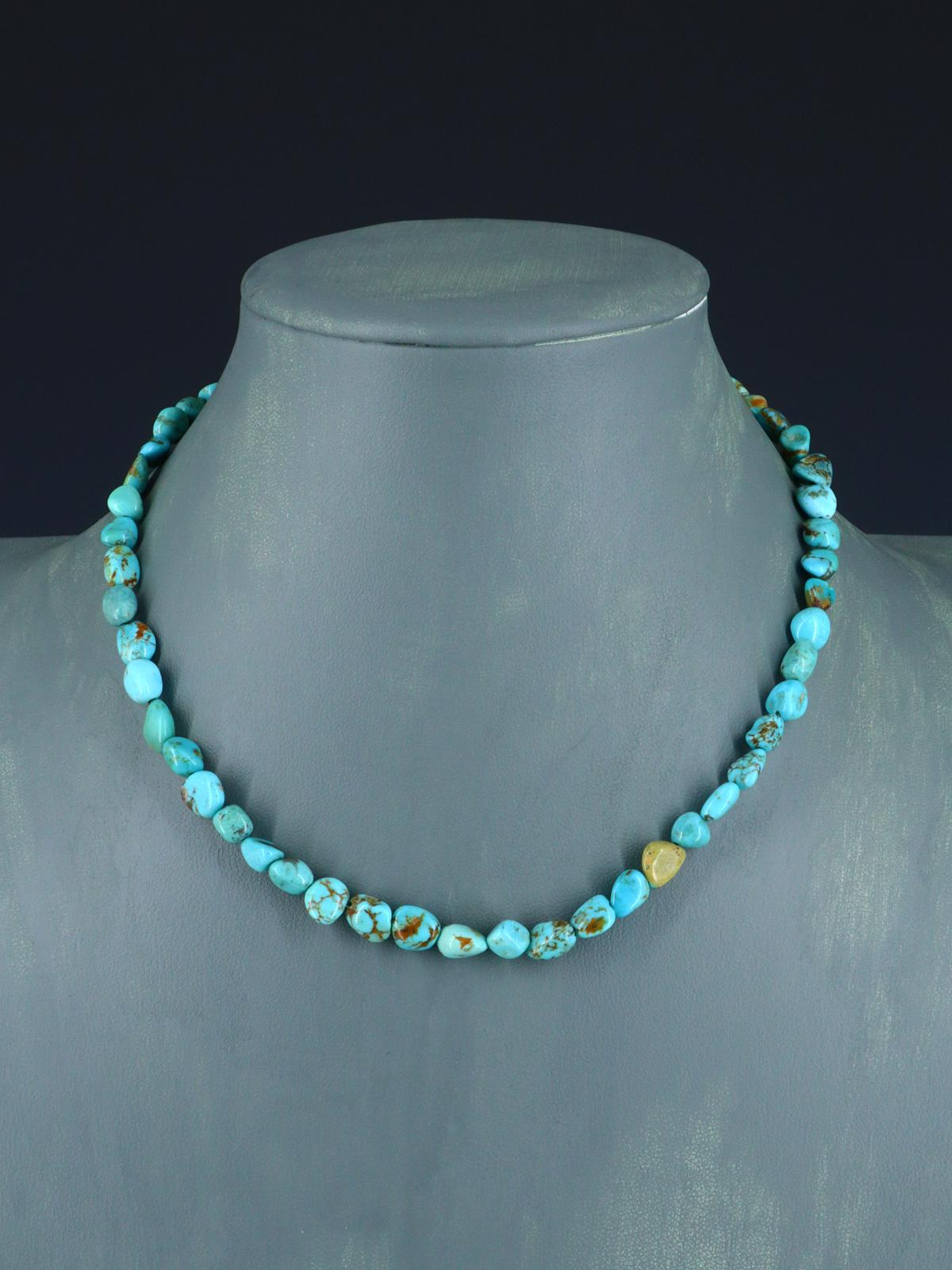 16" Native American Jewelry Turquoise Choker Necklace
