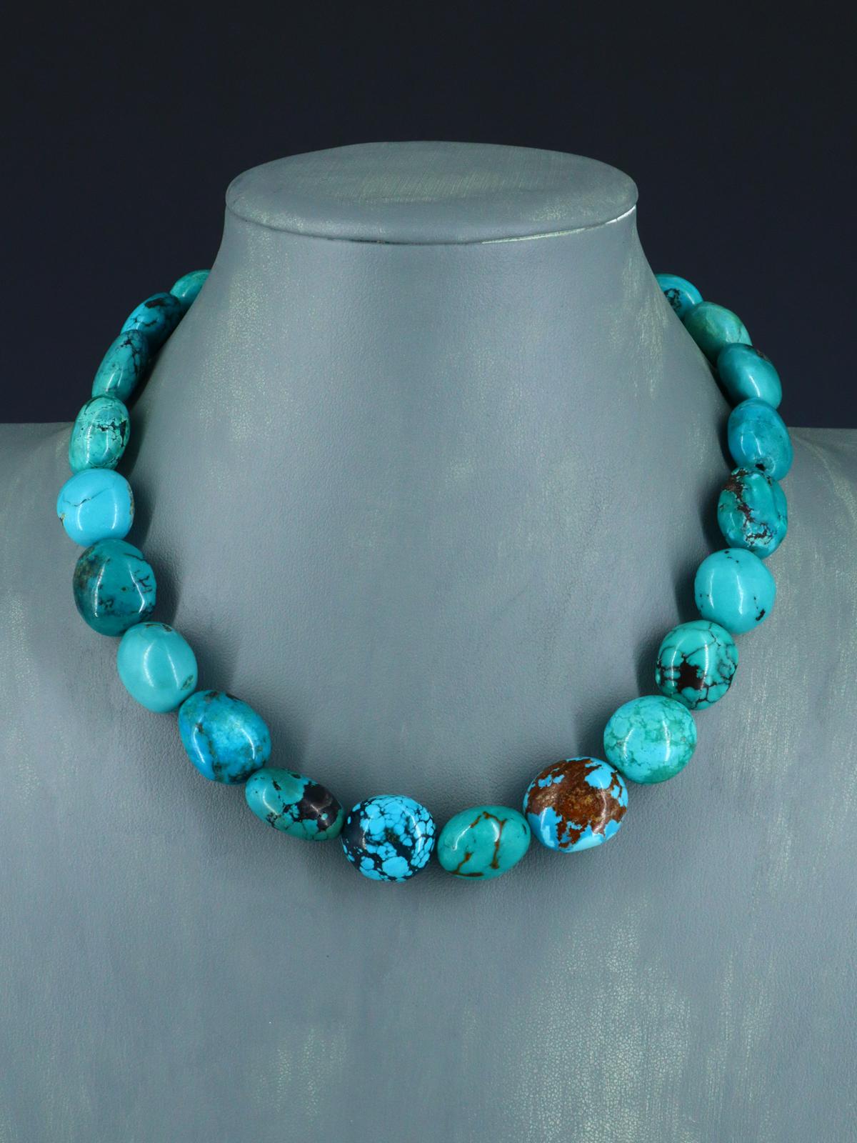 Native American Jewelry Single Strand Turquoise Necklace