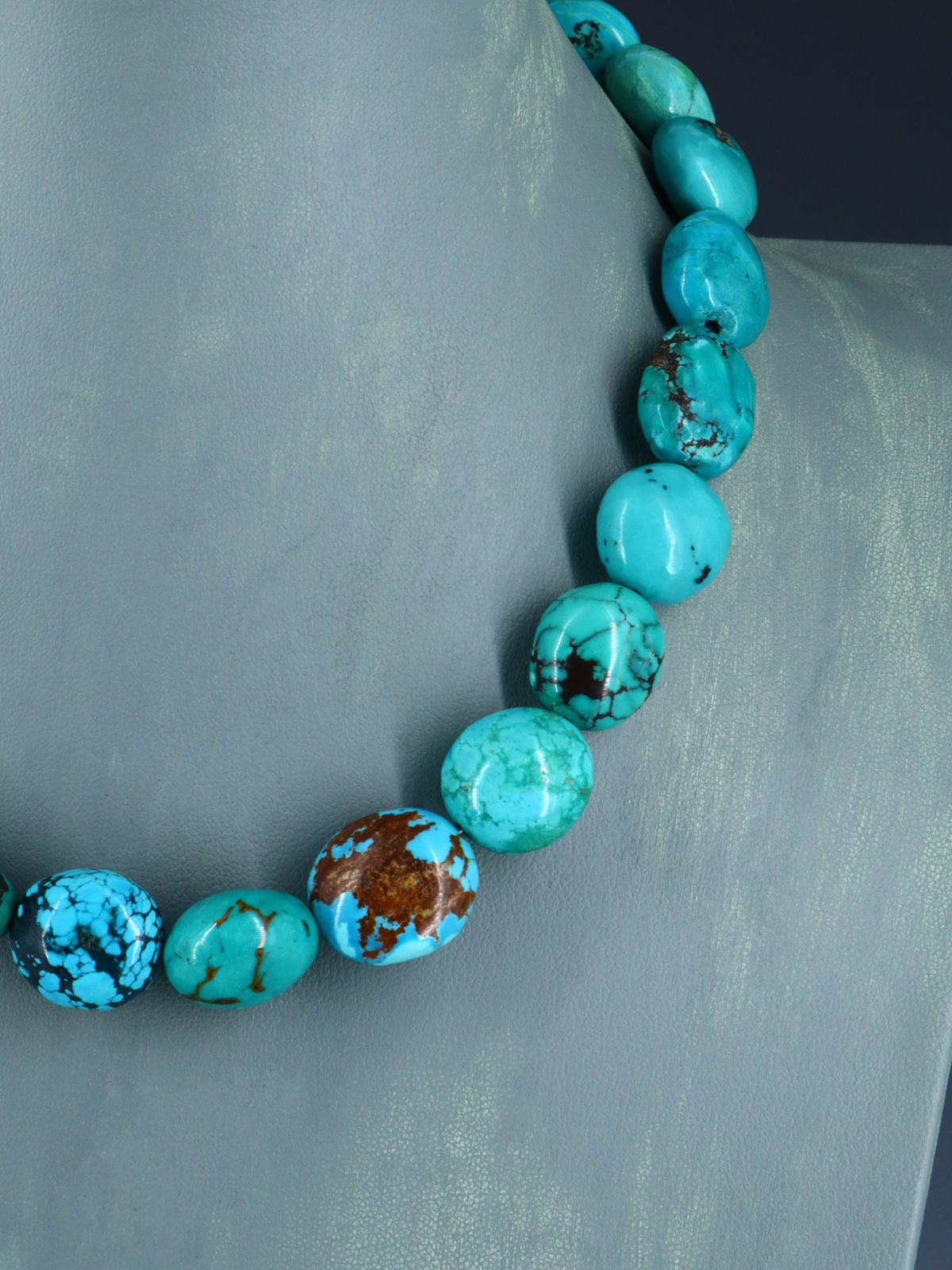 Native American Jewelry Single Strand Turquoise Necklace