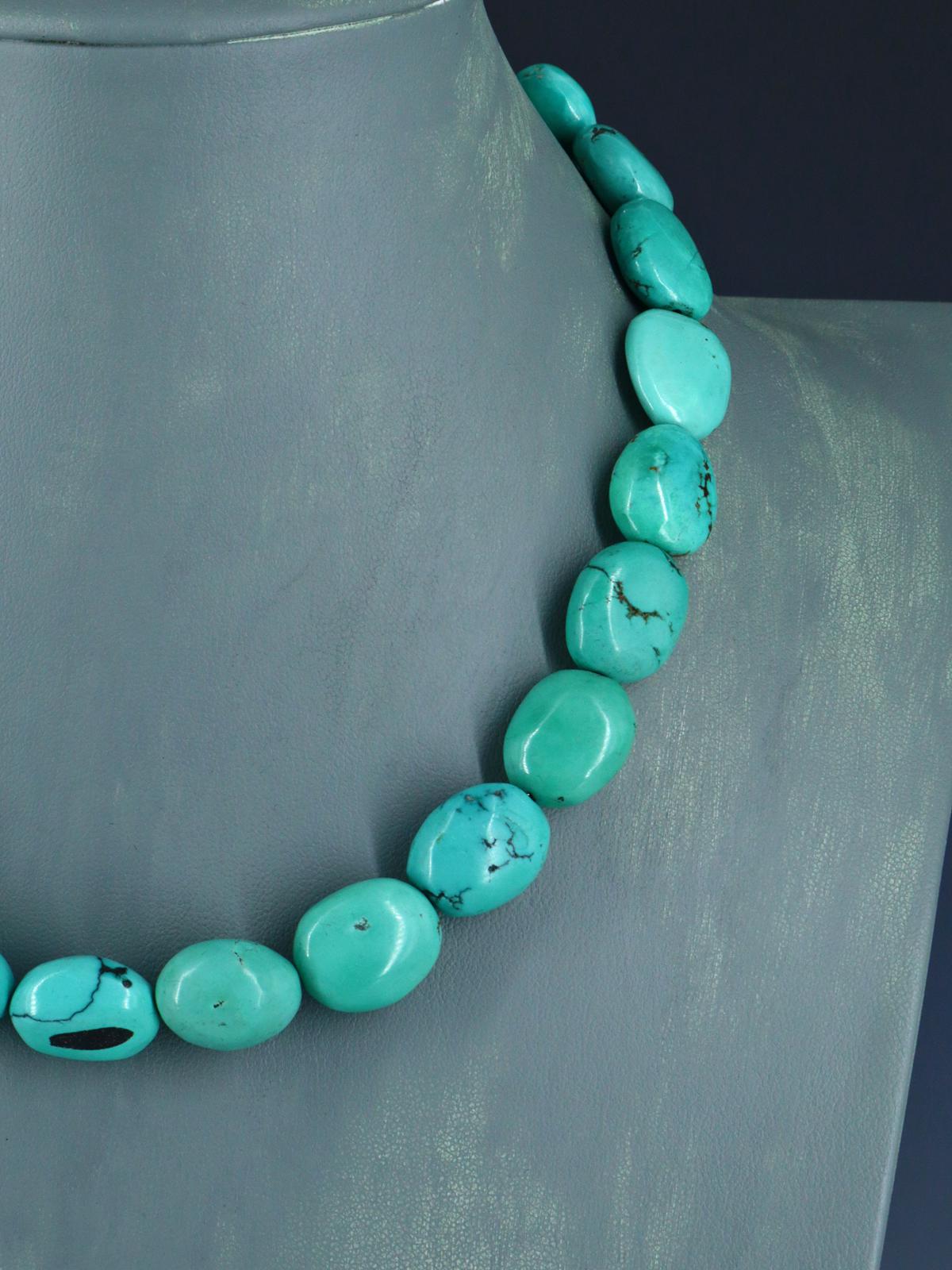 Native American Jewelry Single Strand Turquoise Necklace