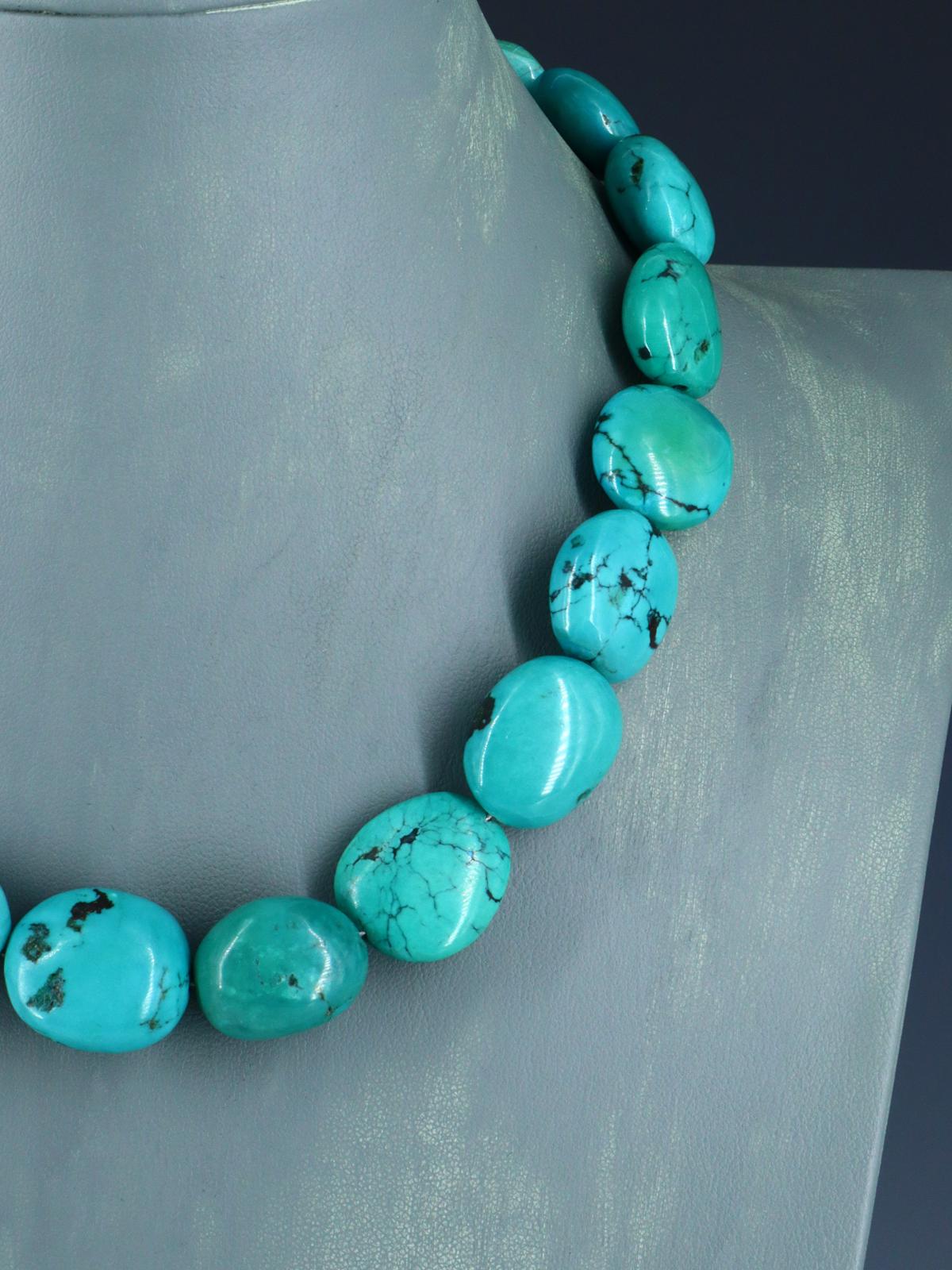 Native American Jewelry Single Strand Turquoise Necklace