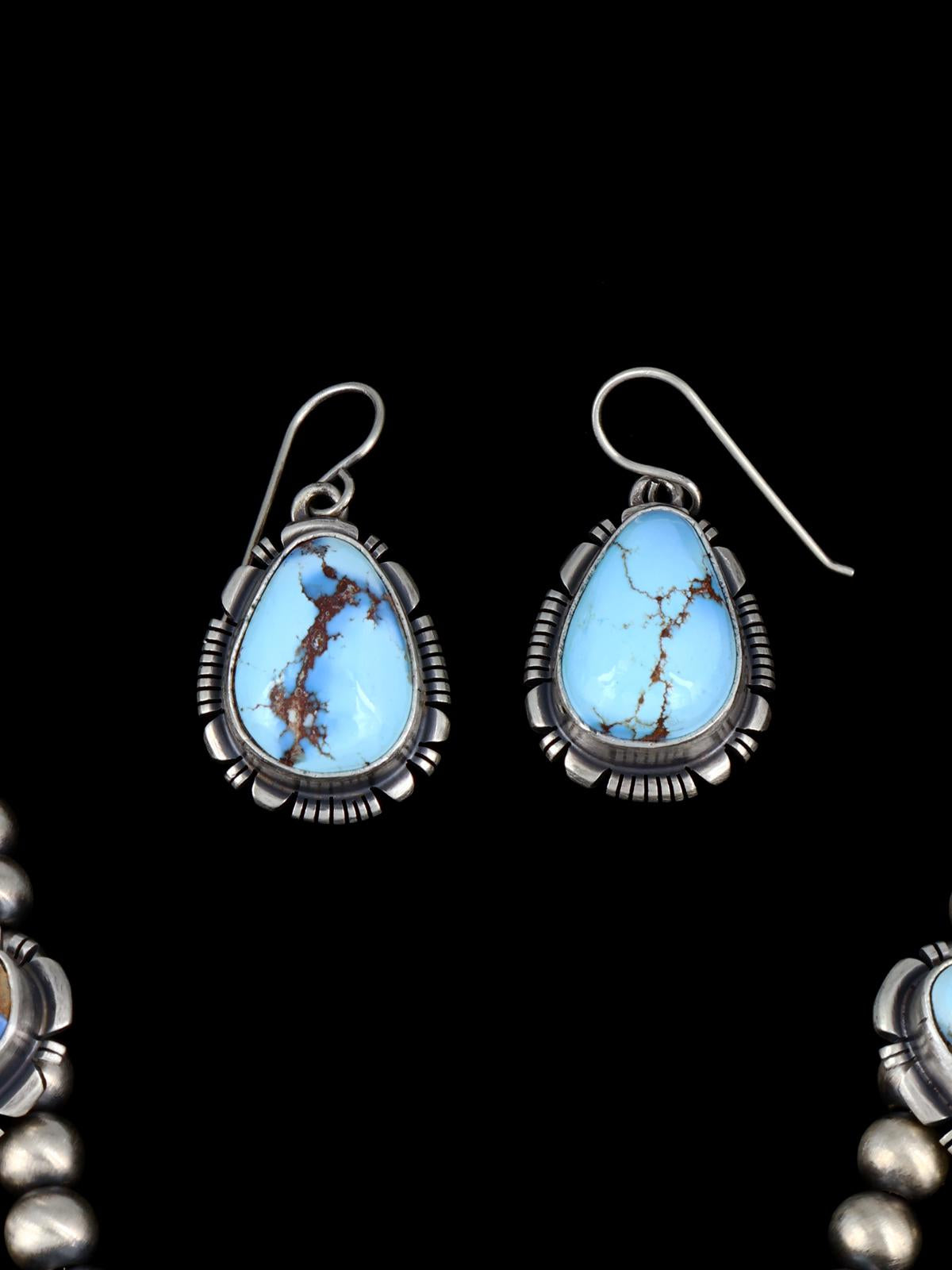 Navajo Jewelry Golden Hill Turquoise Necklace and Earrings Set