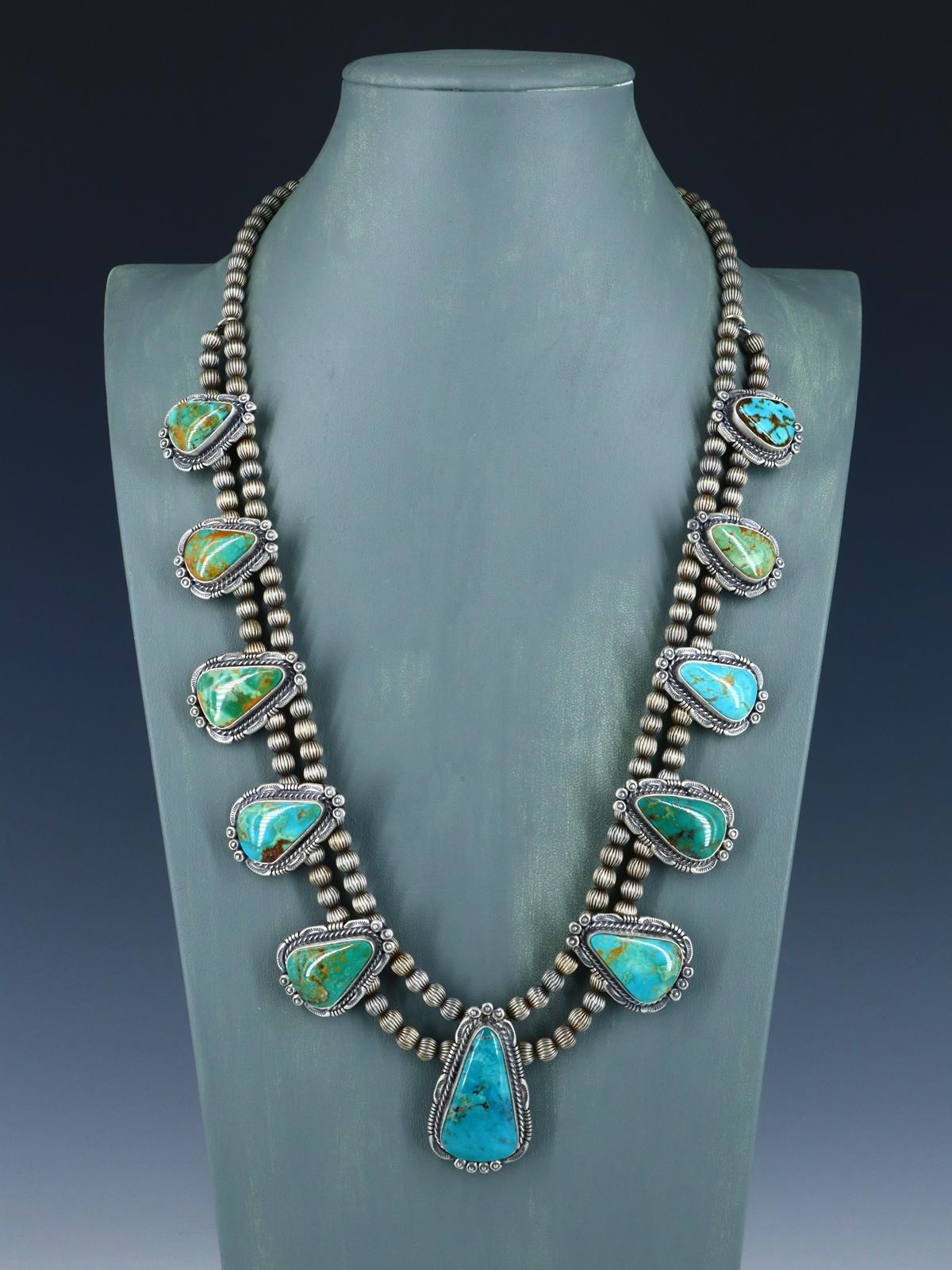 Navajo Jewelry Royston Turquoise Necklace and Earrings Set