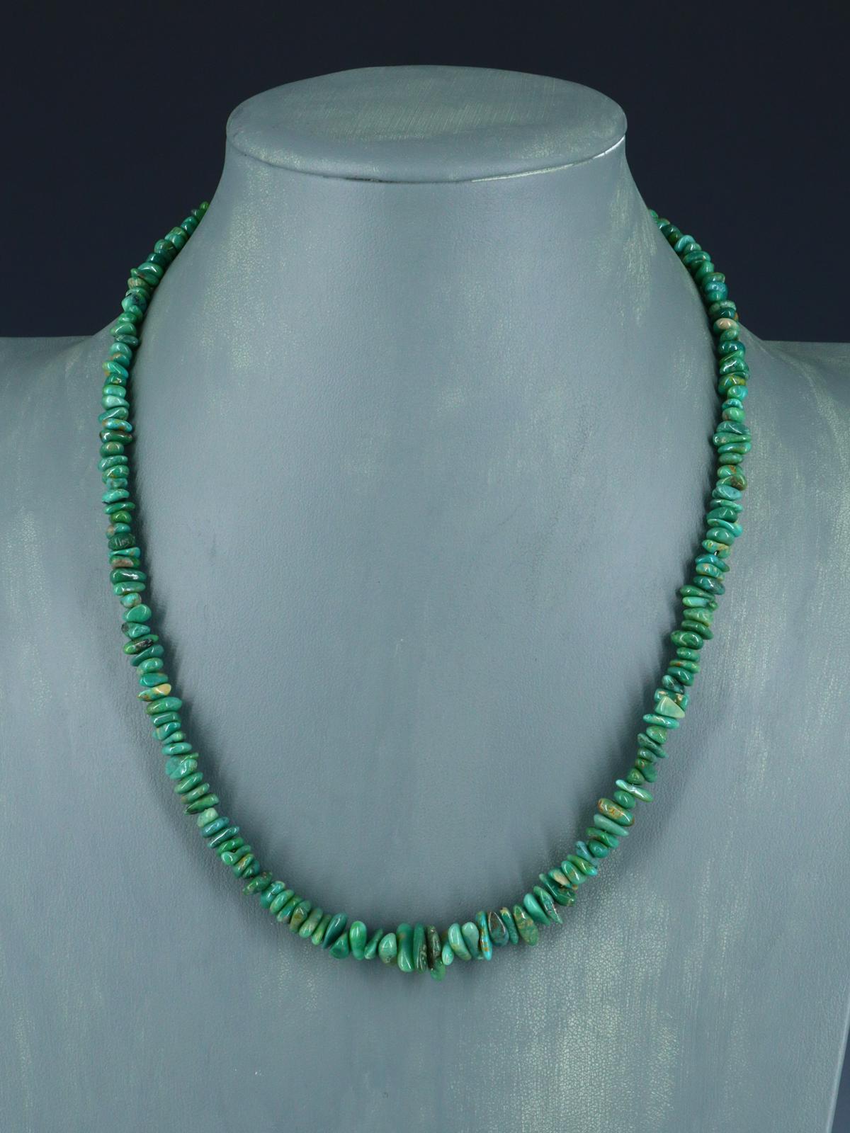 Navajo Single Strand Emerald Valley Turquoise Necklace