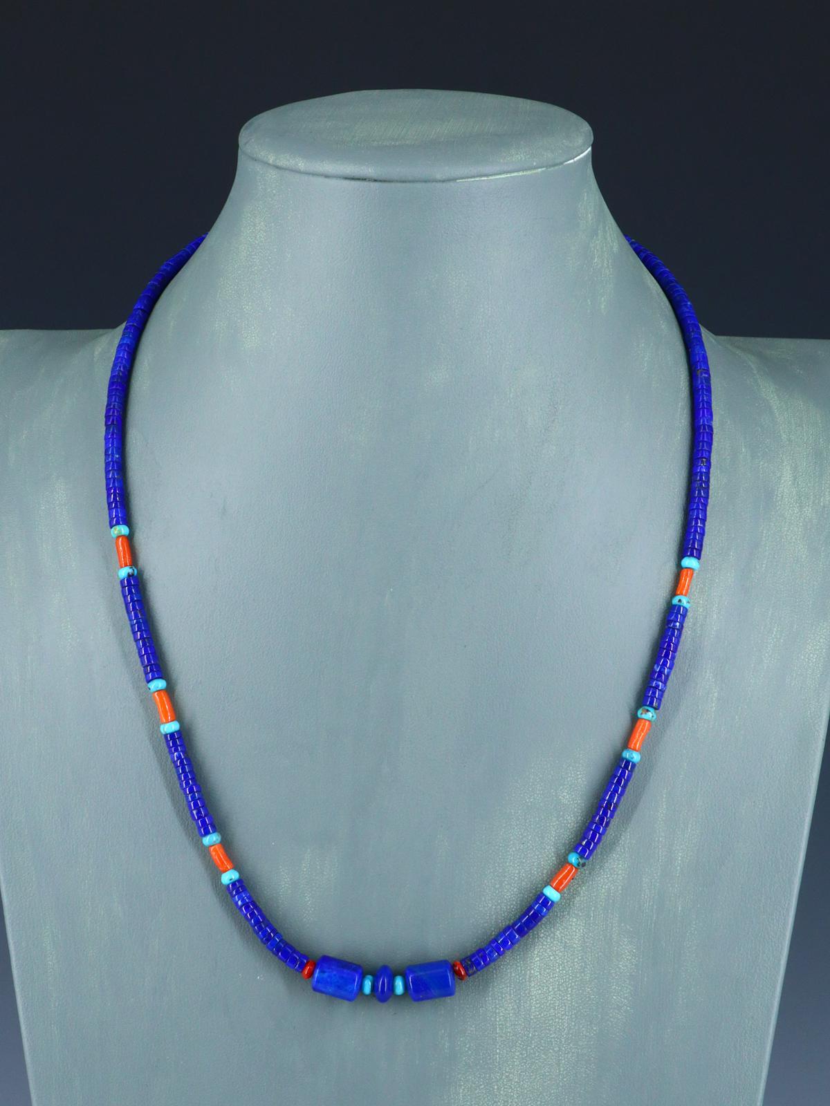 Collar de ostra espinosa y turquesa de una sola hebra de joyería nativa americana