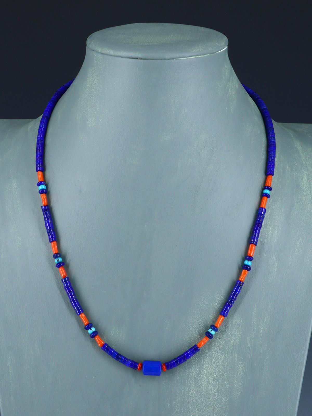 Collar de ostra espinosa y turquesa de una sola hebra de joyería nativa americana