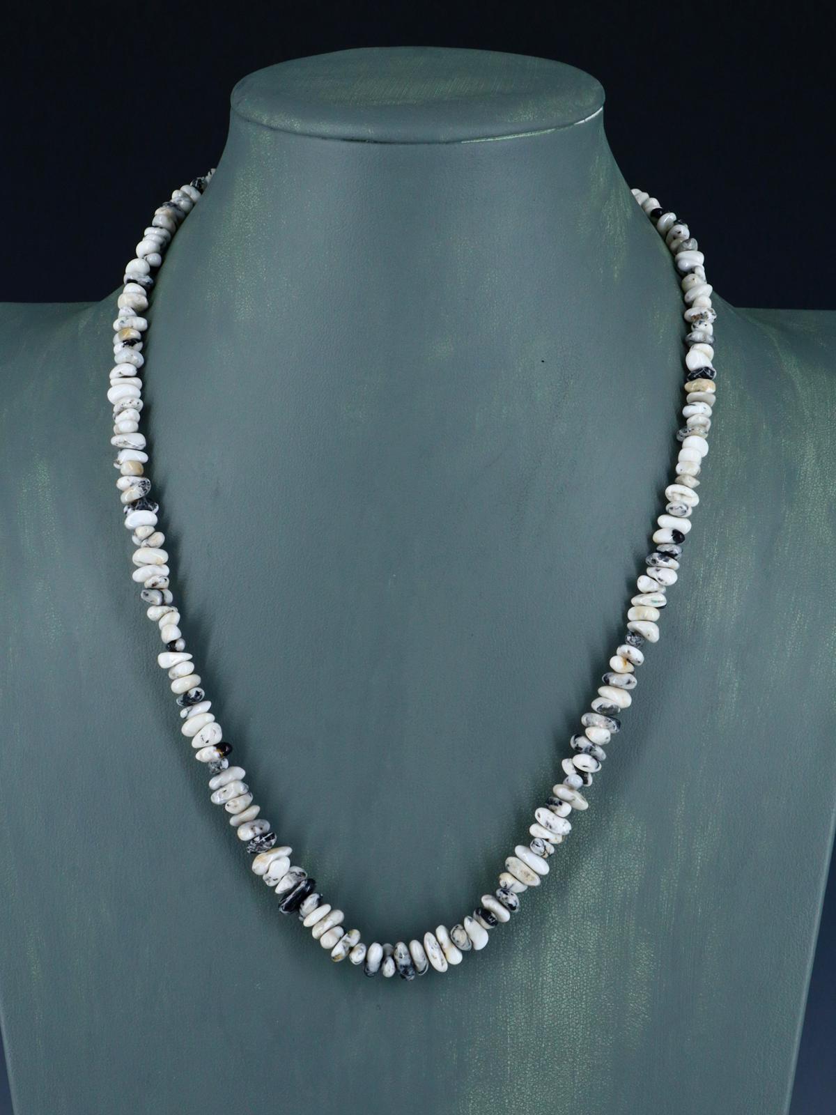 Native American White Buffalo Single Strand Necklace