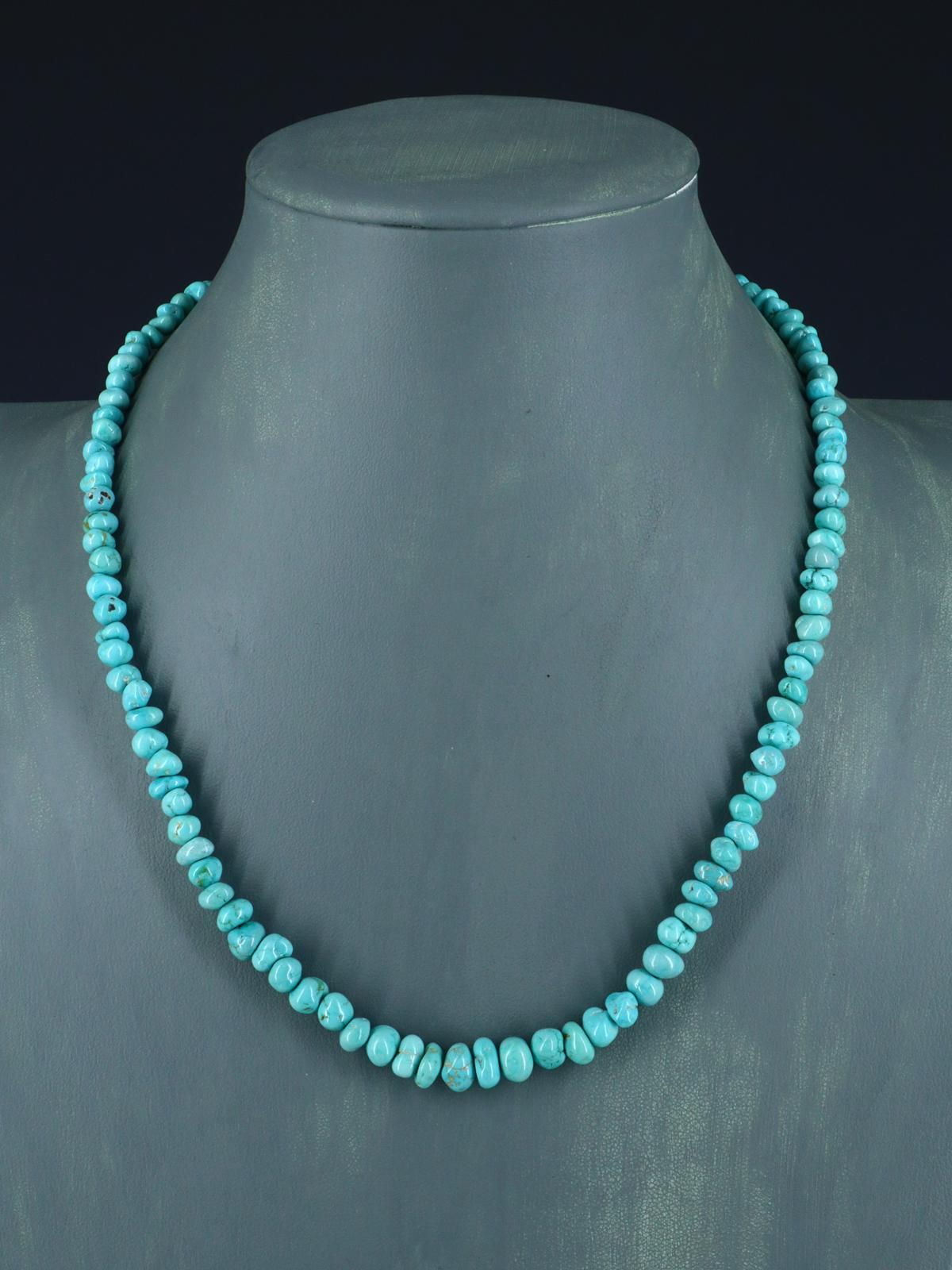 Native American Jewelry Single Strand Turquoise Necklace - PuebloDirect.com