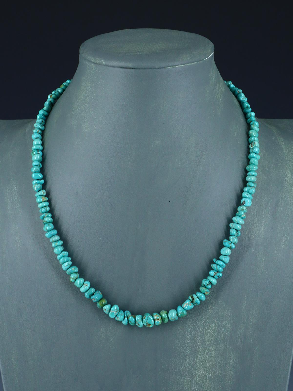 Native American Jewelry Single Strand Turquoise Necklace - PuebloDirect.com