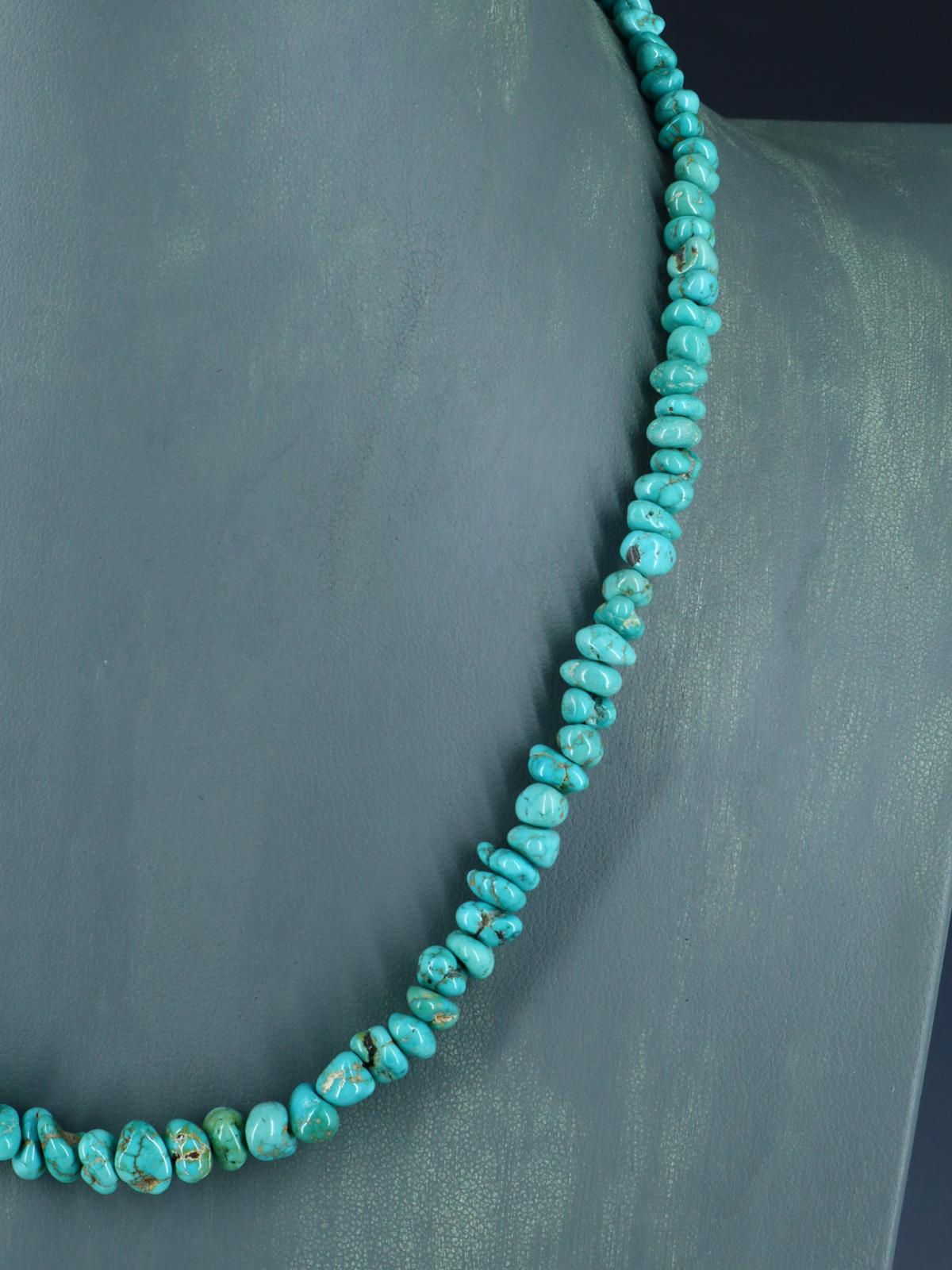 Native American Jewelry Single Strand Turquoise Necklace - PuebloDirect.com