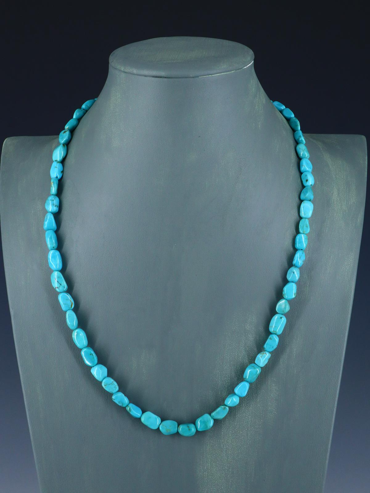 Native American Jewelry Single Strand Turquoise Necklace - PuebloDirect.com
