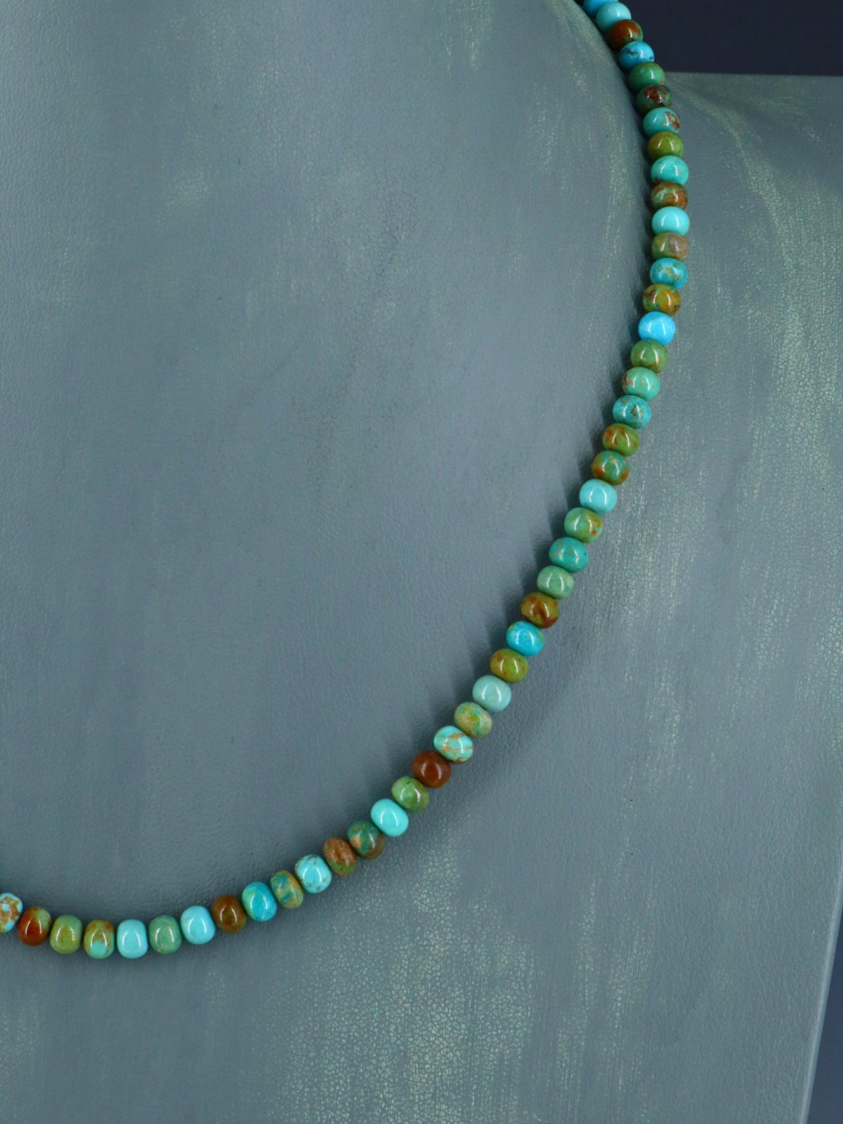 Native American Jewelry Single Strand Turquoise Necklace - PuebloDirect.com