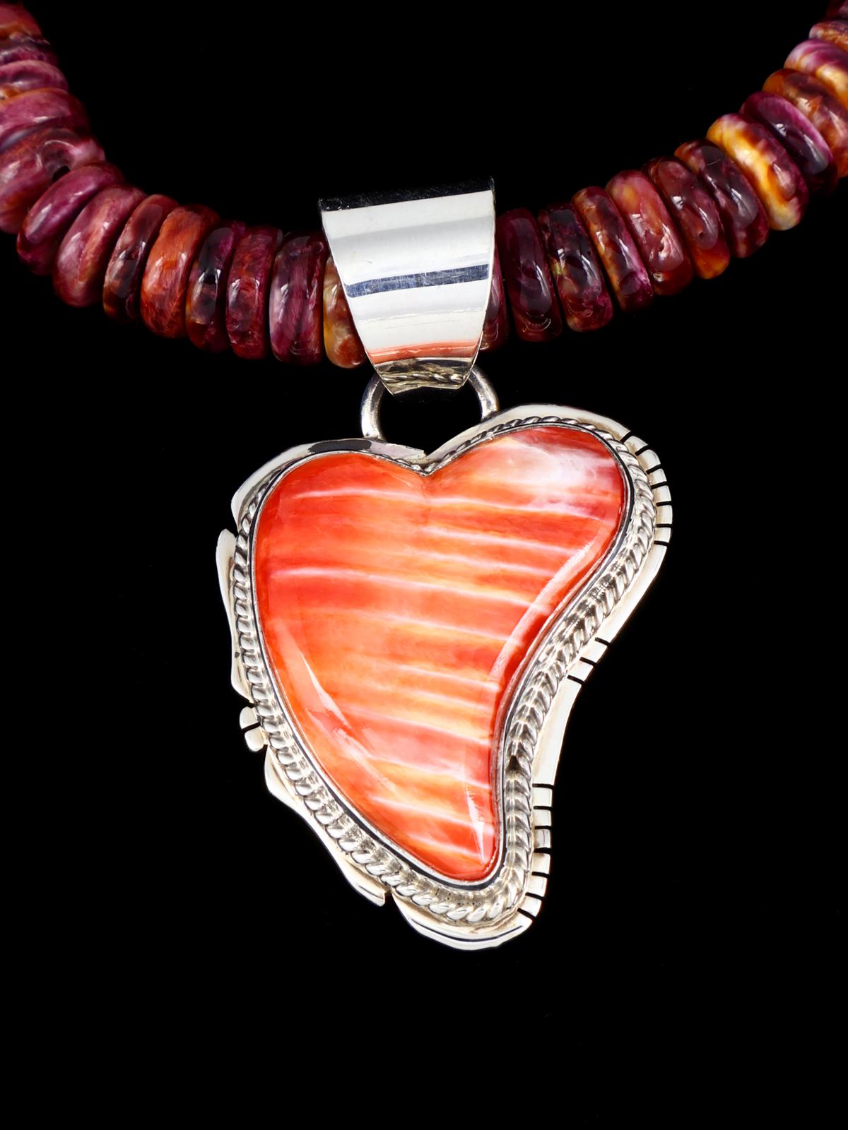 Native American Jewelry Spiny Oyster Heart Necklace