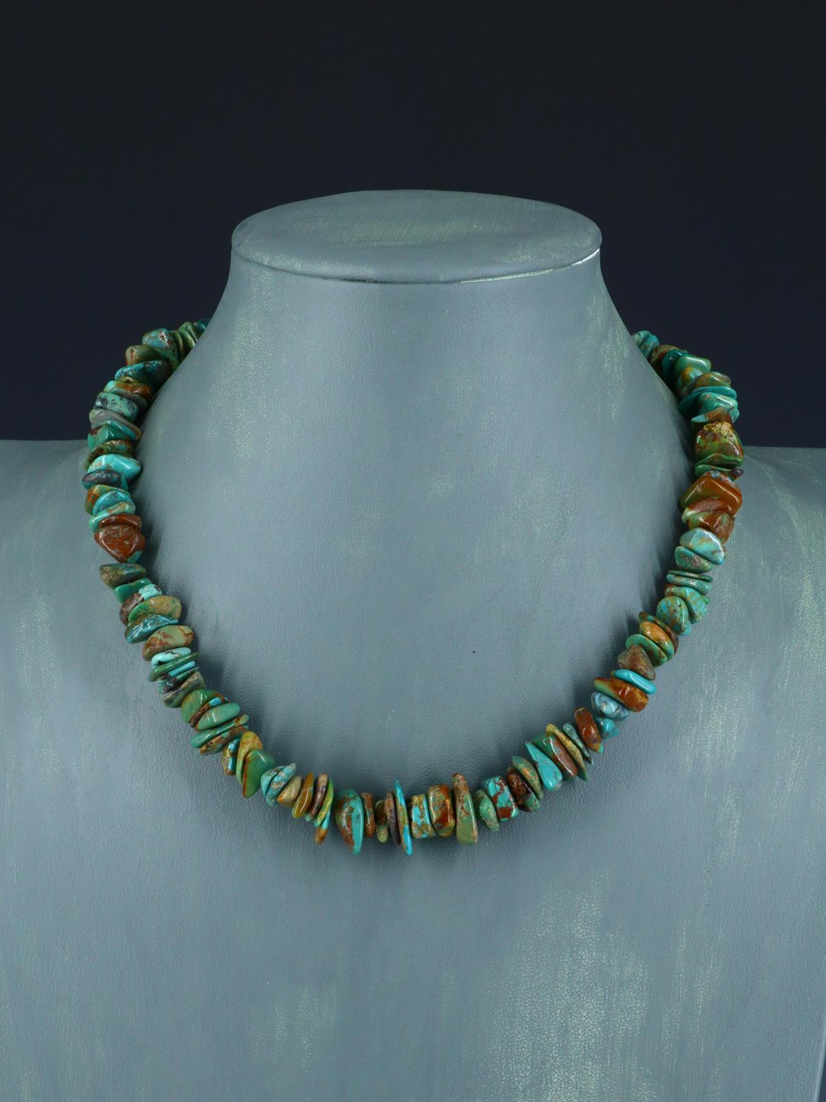Native American Jewelry Single Strand Turquoise Necklace - PuebloDirect.com