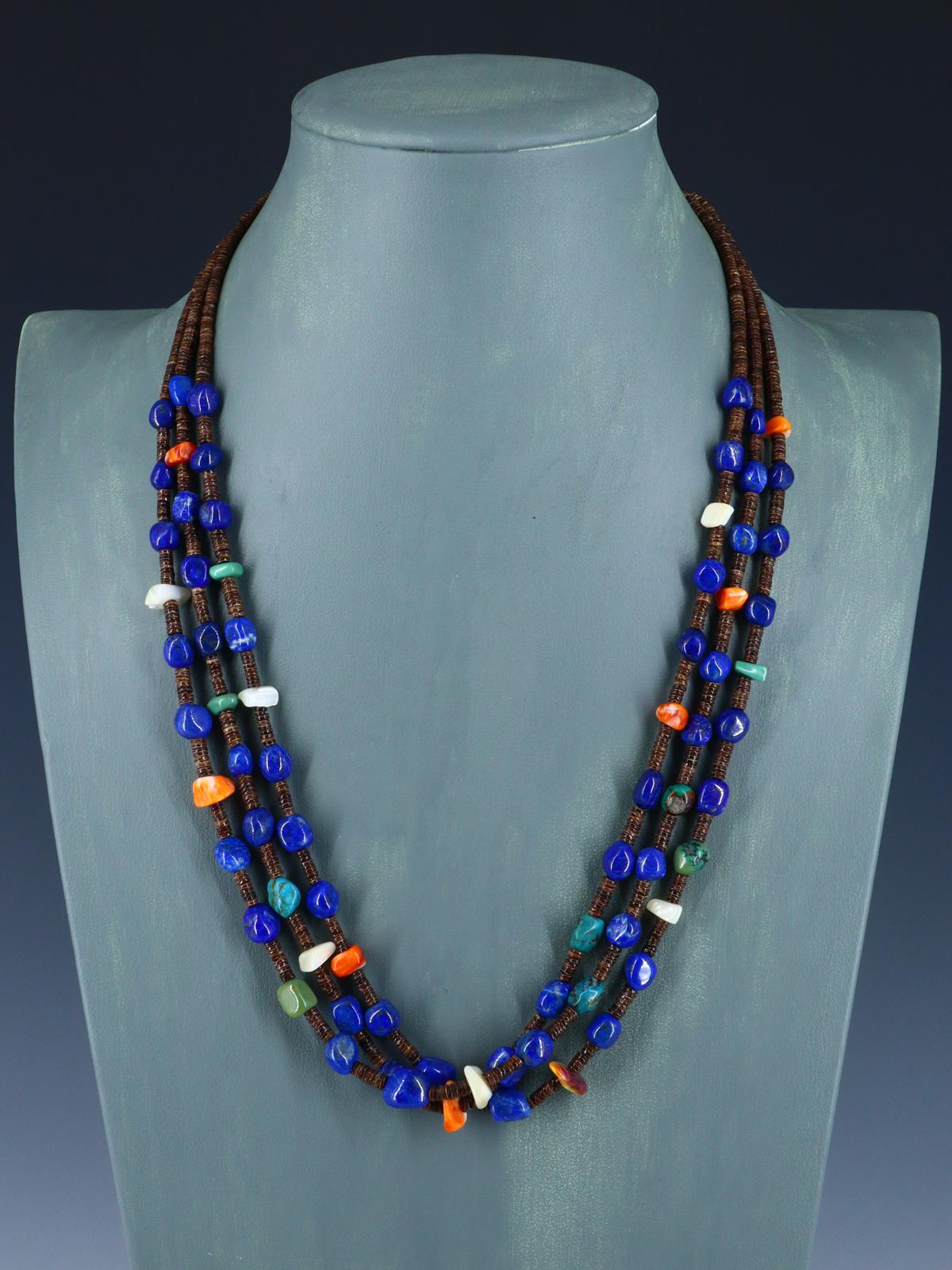 Collar de ostras espinosas y turquesas de Santo Domingo nativo americano