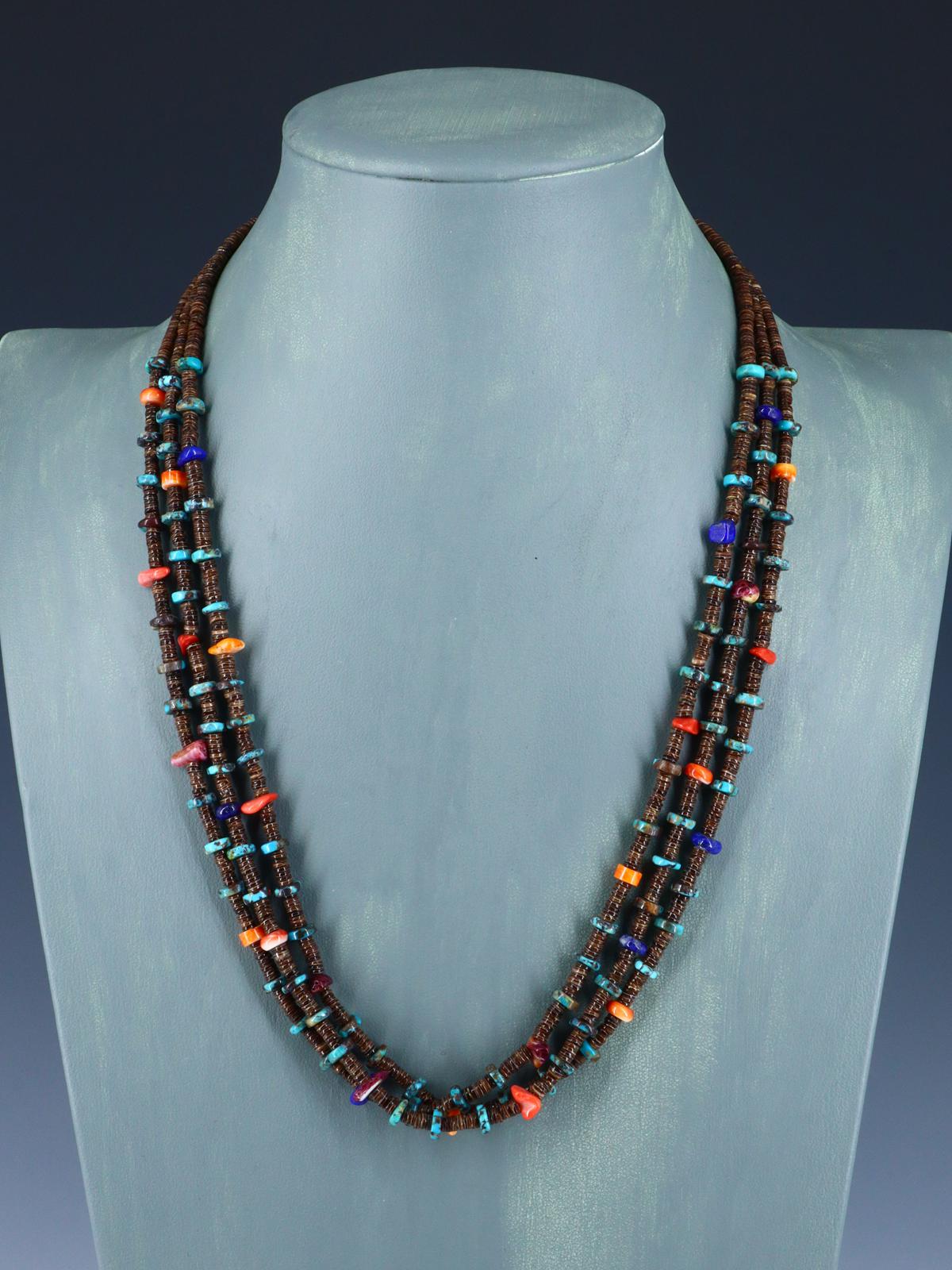 Collar de ostras espinosas y turquesas de Santo Domingo nativo americano