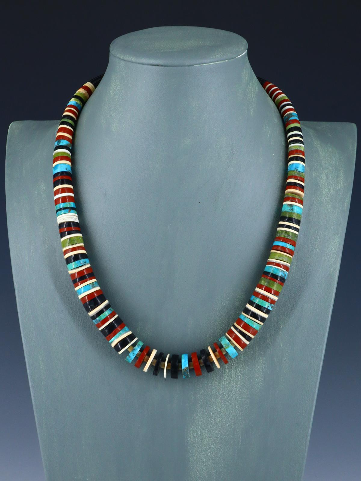 Native American Pipestone Turquoise and Shell Necklace