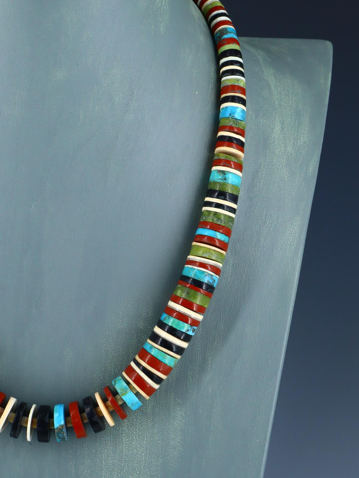Native American Pipestone Turquoise and Shell Necklace