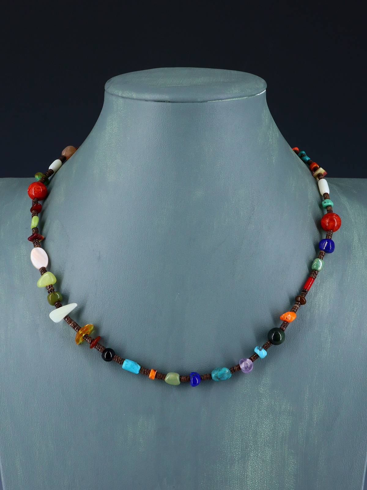 Native American Multistone Single Strand Necklace - PuebloDirect.com