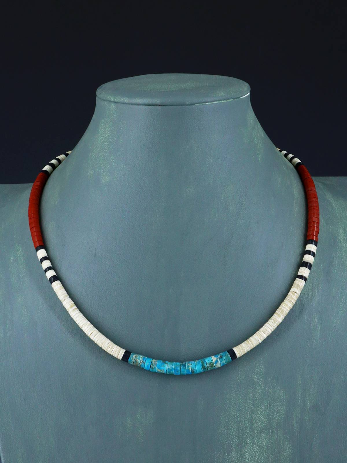 Native American Shell Heishi Single Strand Necklace - PuebloDirect.com