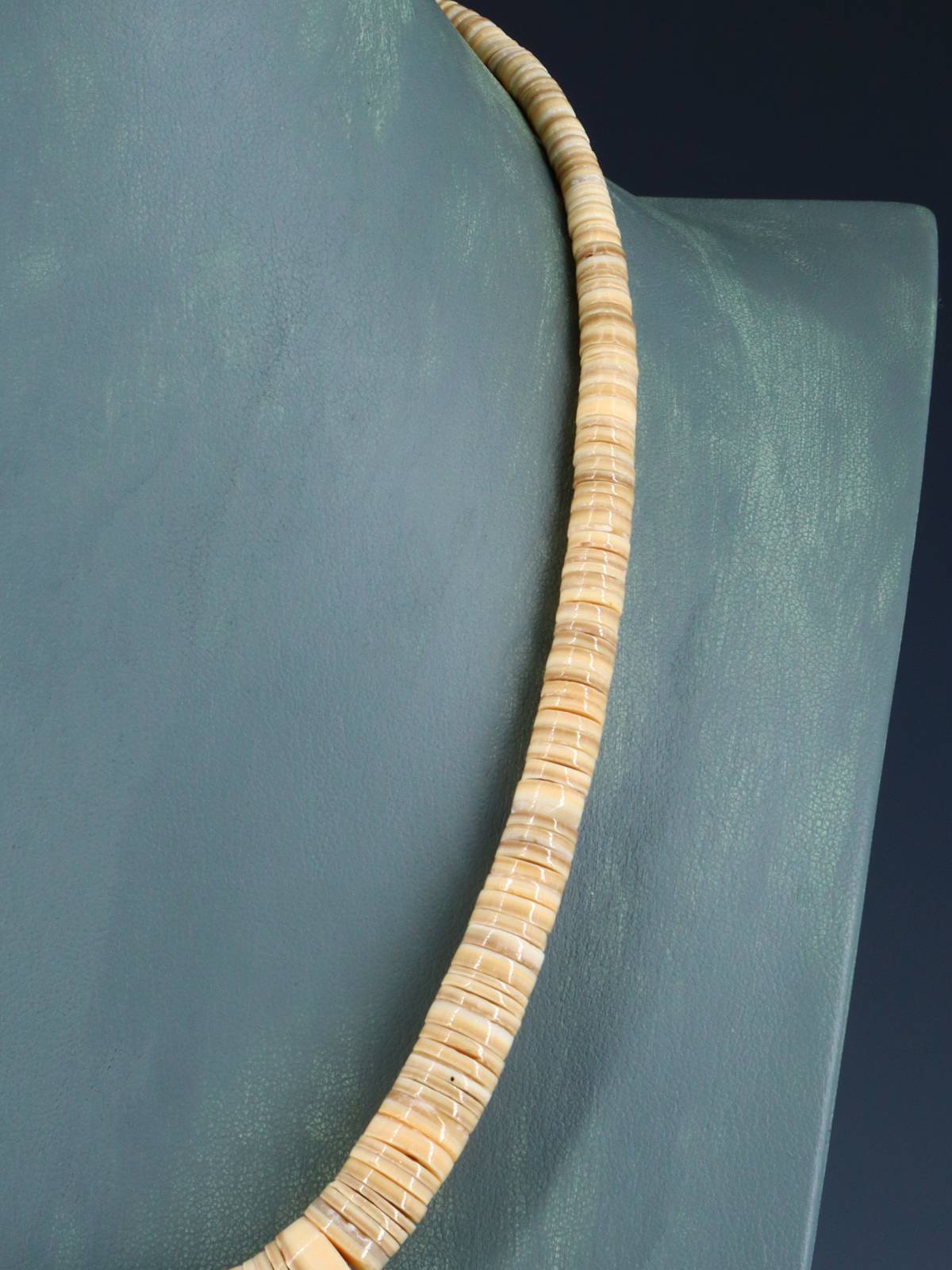 Native American Jewelry Single Strand Shell and Turquoise Necklace - PuebloDirect.com