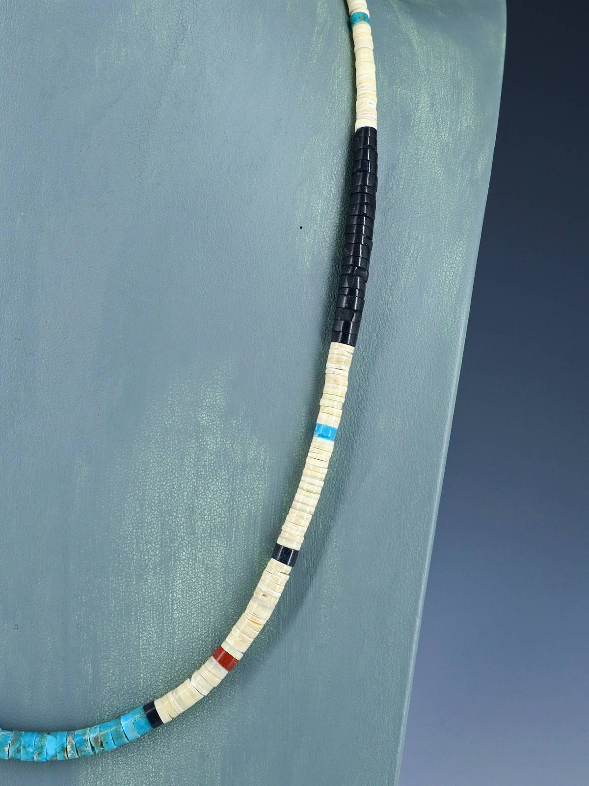 Native American Shell Heishi Single Strand Necklace