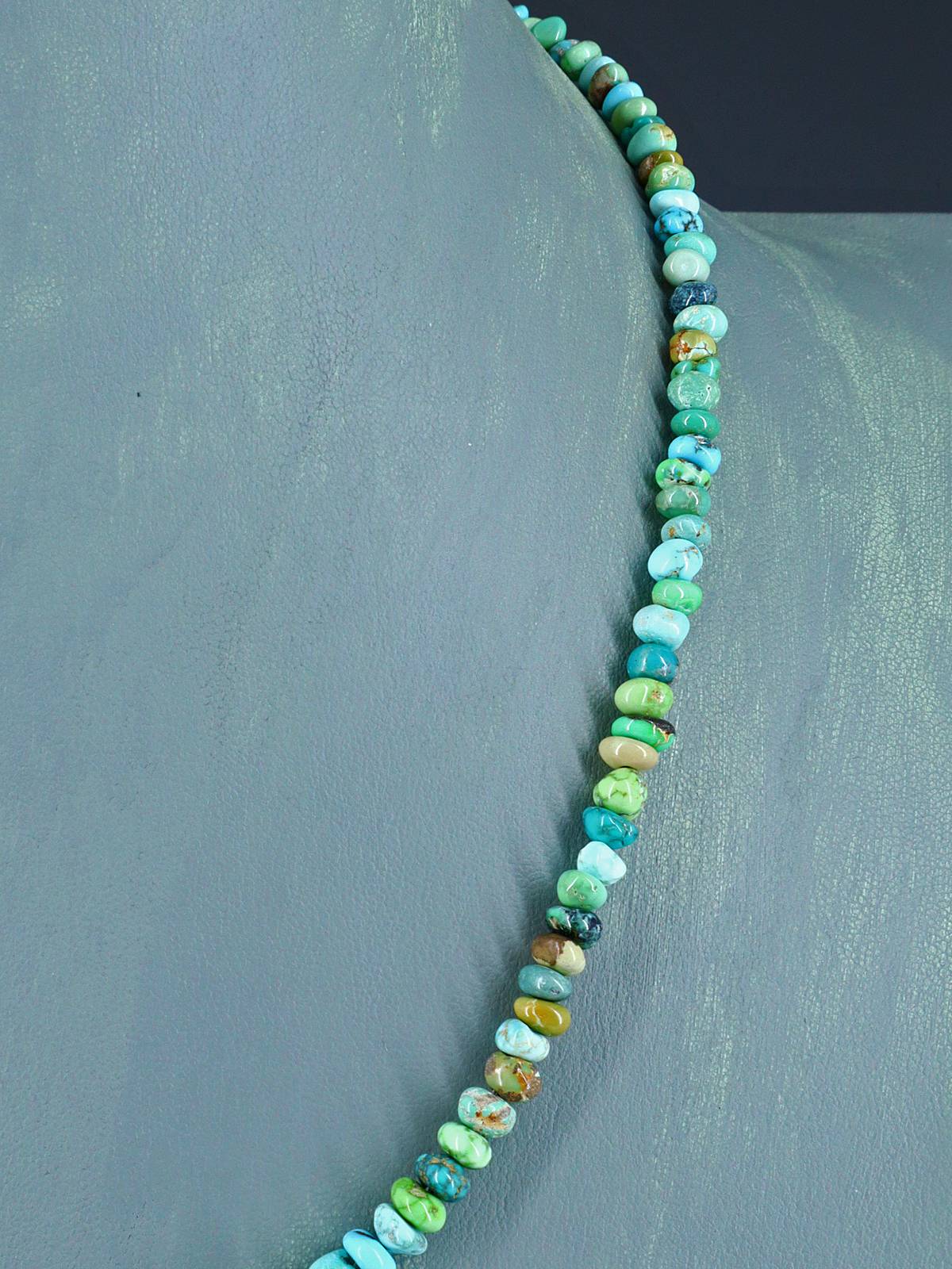 20" Single Strand Natural Carico Lake Turquoise Necklace