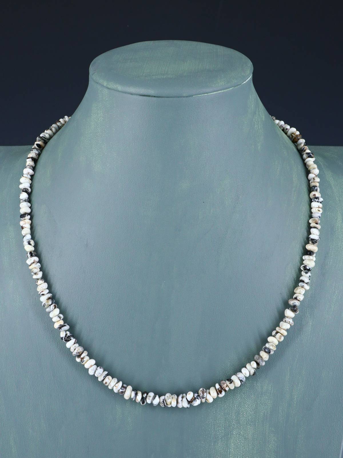 20" Native American White Buffalo Single Strand Necklace