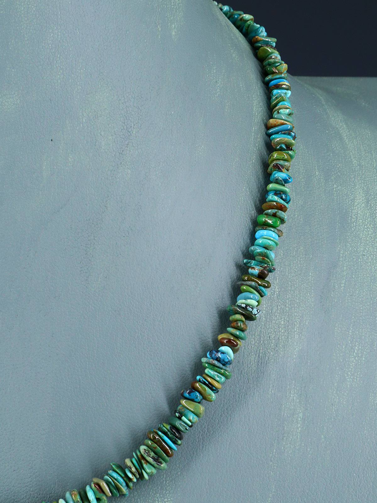 Navajo Single Strand Polychrome Turquoise Necklace