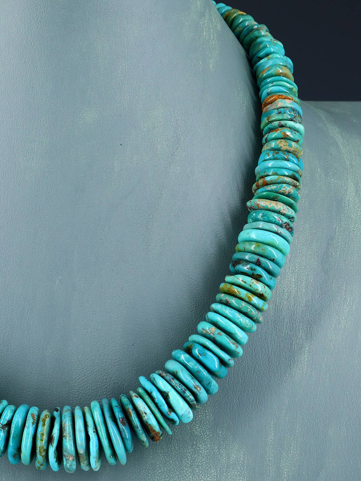 Navajo Single Strand Thick Turquoise Necklace