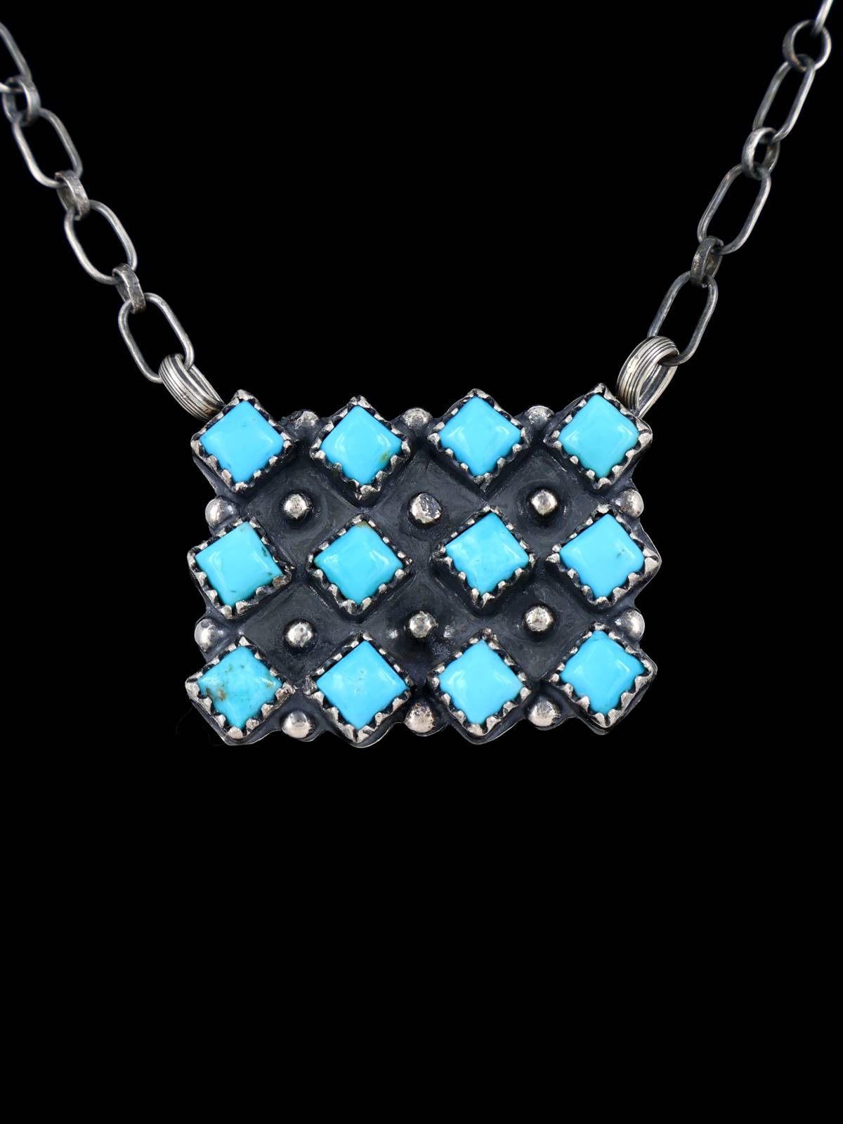 Navajo Turquoise Sterling Silver Necklace