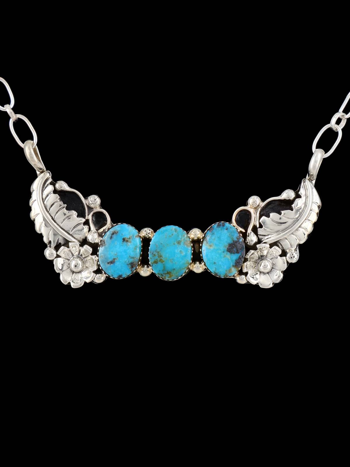 Navajo Turquoise Sterling Silver Necklace