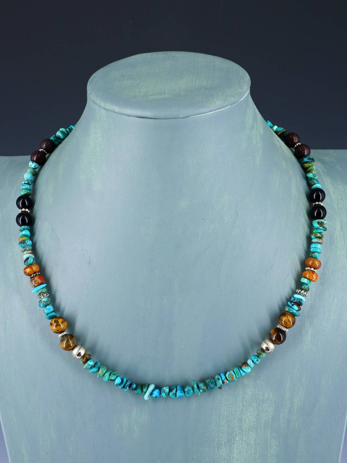 20" Navajo Single Strand Turquoise Necklace