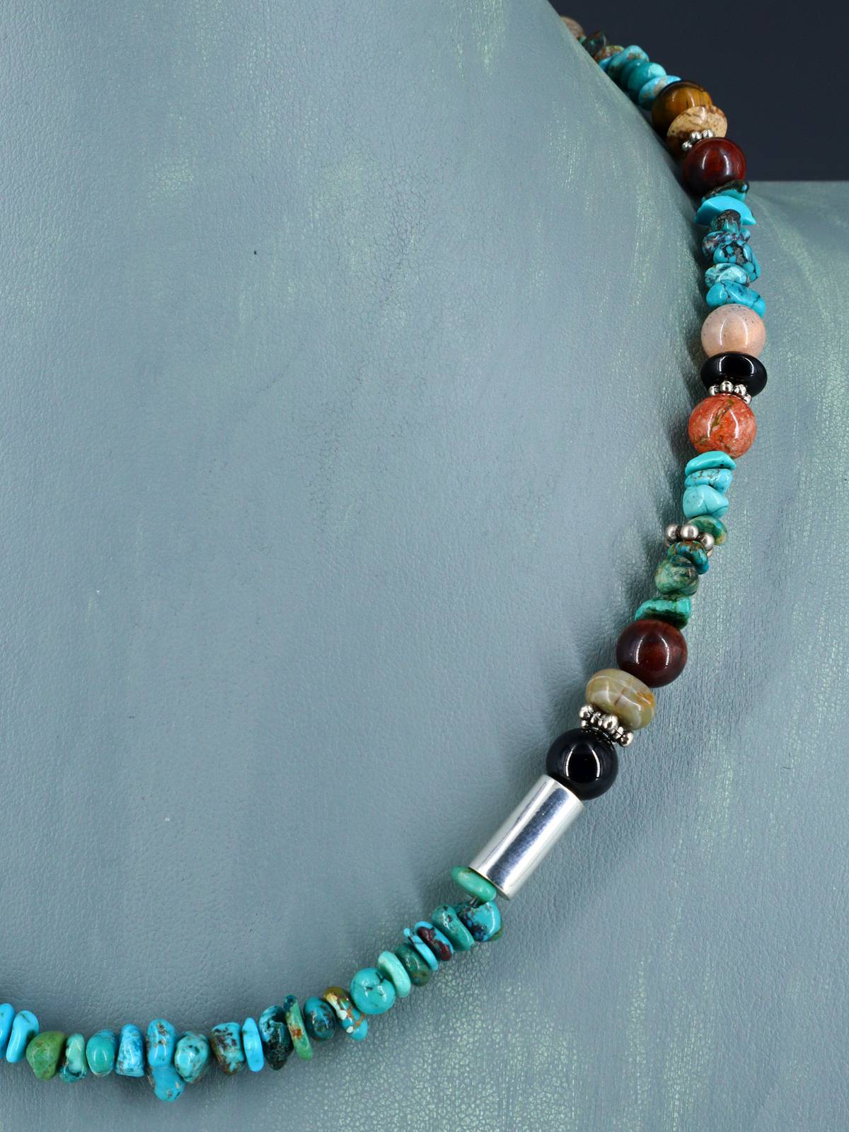 20" Navajo Single Strand Turquoise Necklace