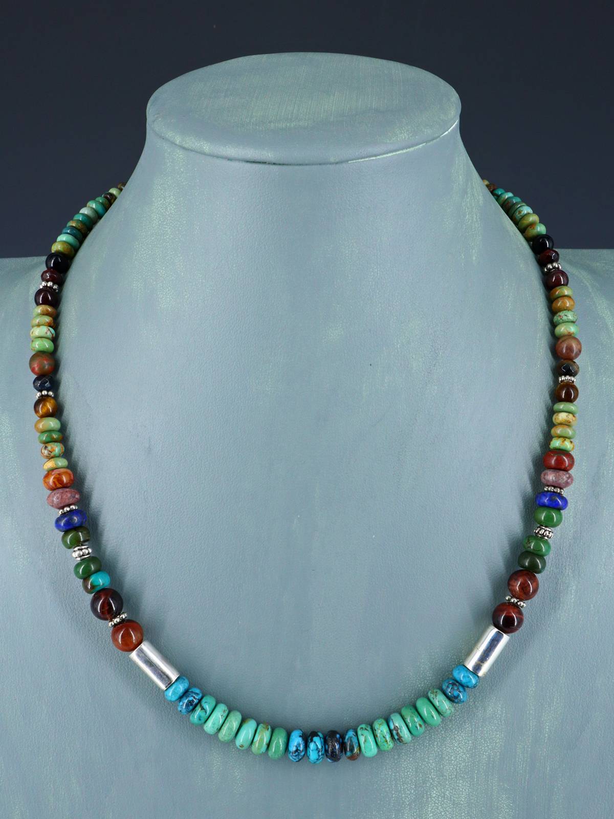 20" Navajo Single Strand Turquoise Necklace