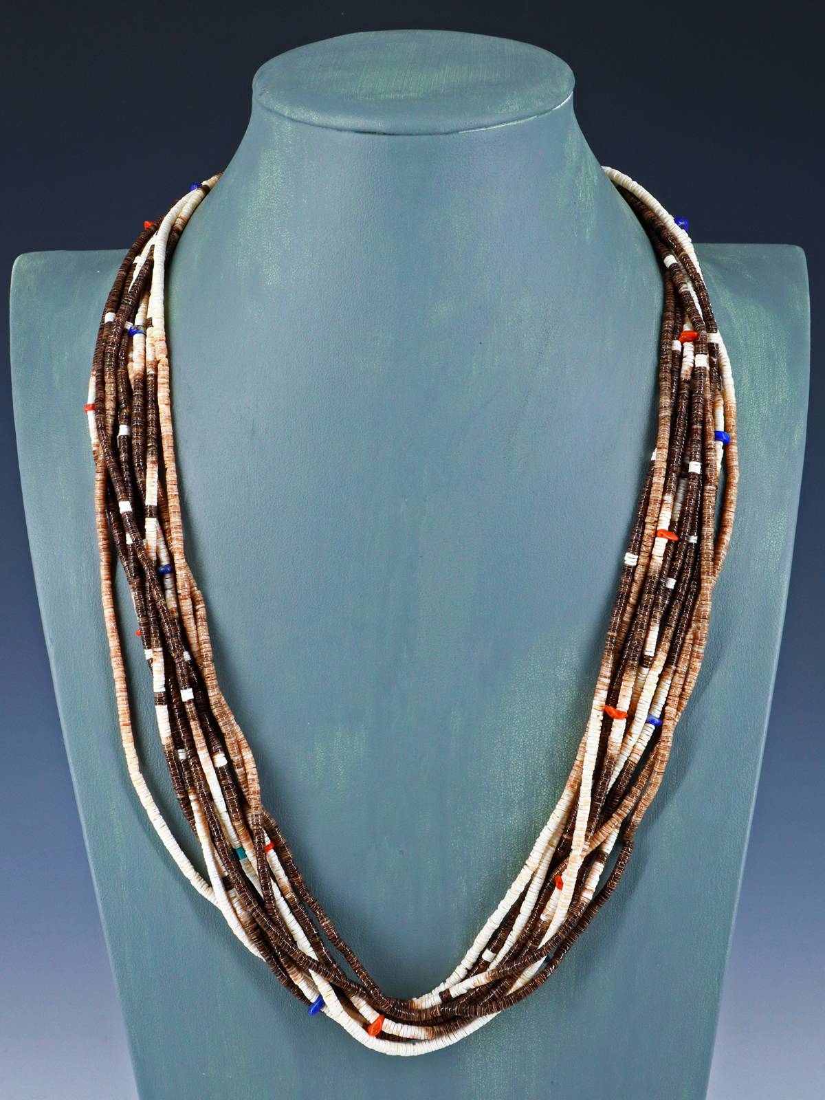 Native American Santo Domingo Ten Strand Heishi Necklace - PuebloDirect.com