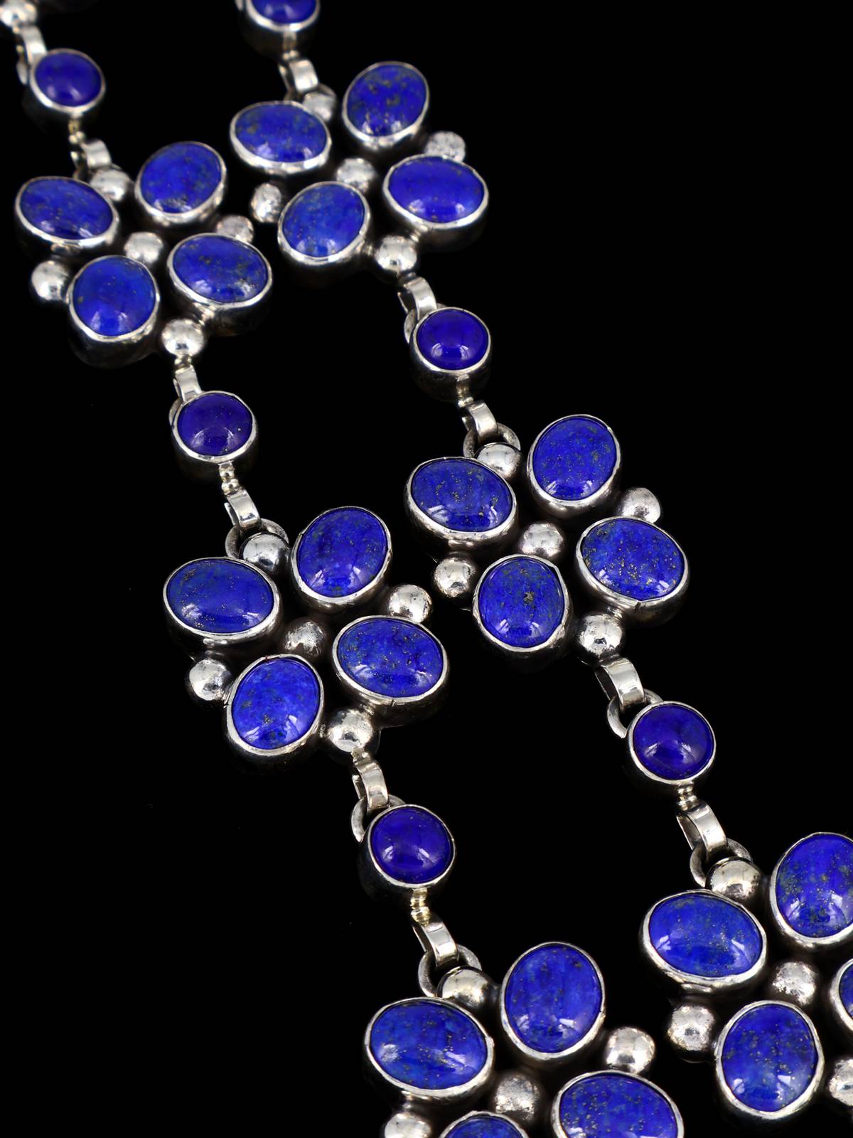 Native American Sterling Silver Lapis Necklace Set
