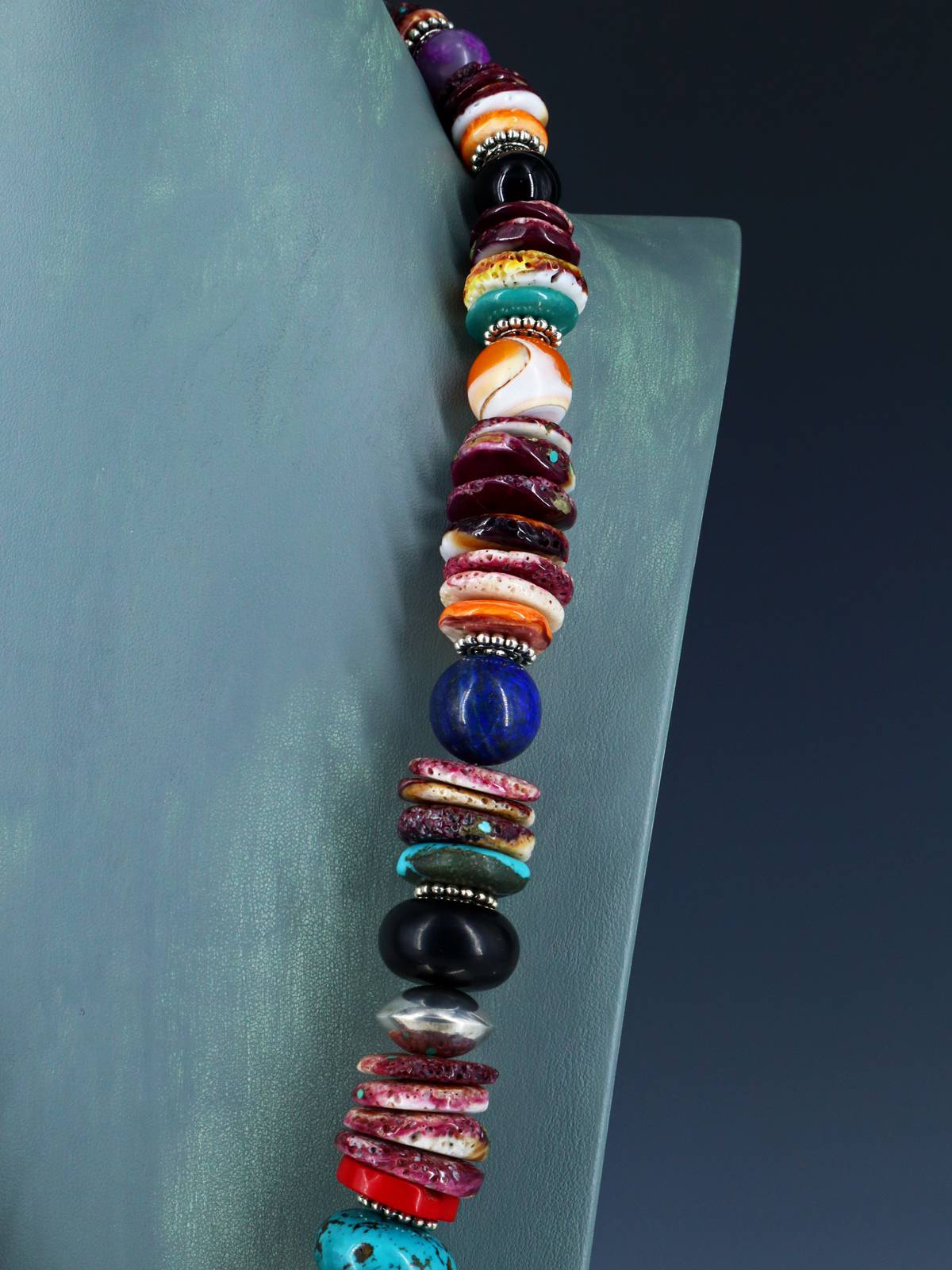 Extra Large Navajo 29" Spiny Oyster Single Strand Beaded Necklace