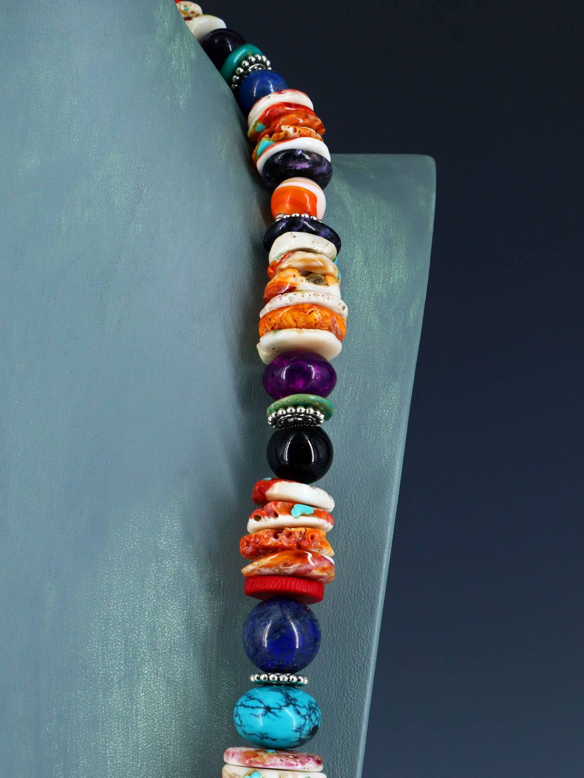 Extra Large Navajo 30" Spiny Oyster Single Strand Beaded Necklace