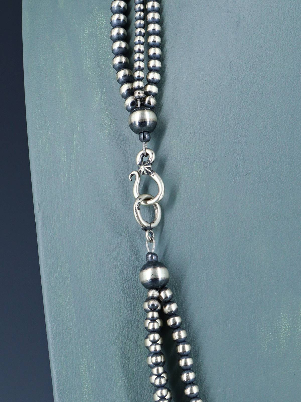 Collier de perles en argent sterling à triple brin de 24 po