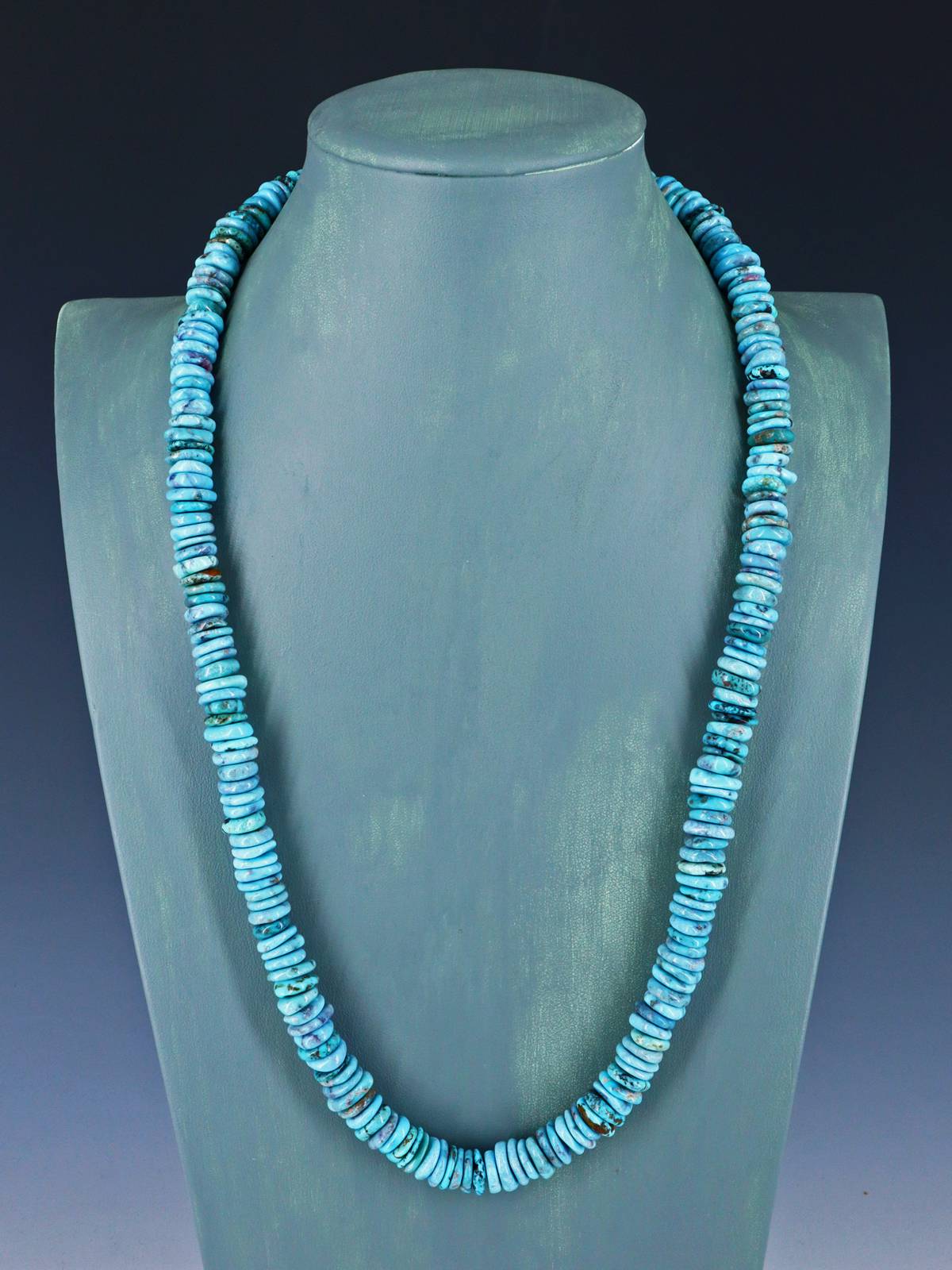Navajo Single Strand Turquoise Disc Necklace