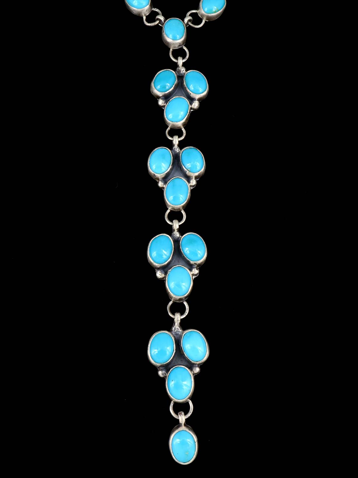 Native American Sleeping Beauty Turquoise Lariat Necklace Set