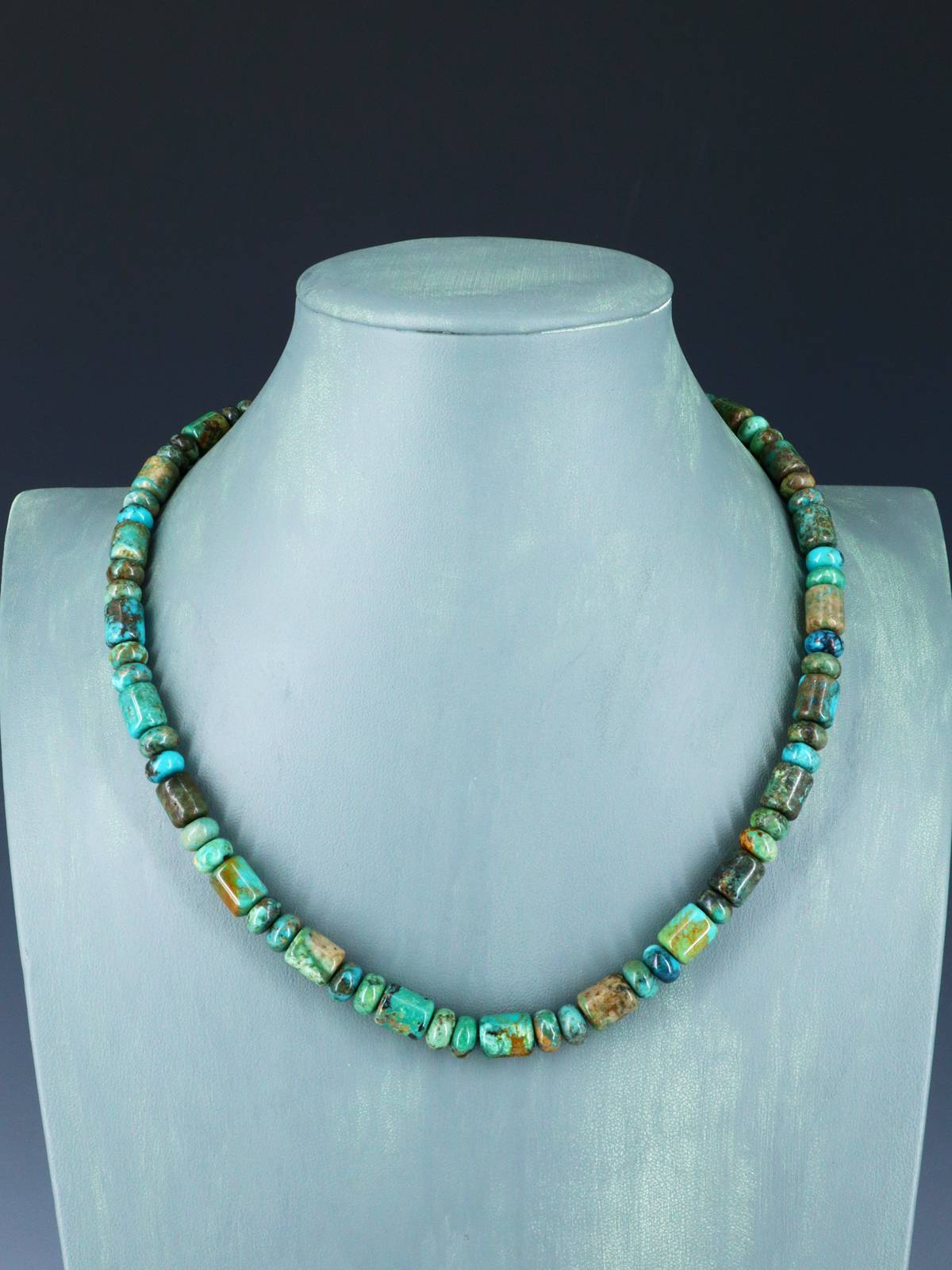 Native American Indian Jewelry Single Strand Turquoise Necklace