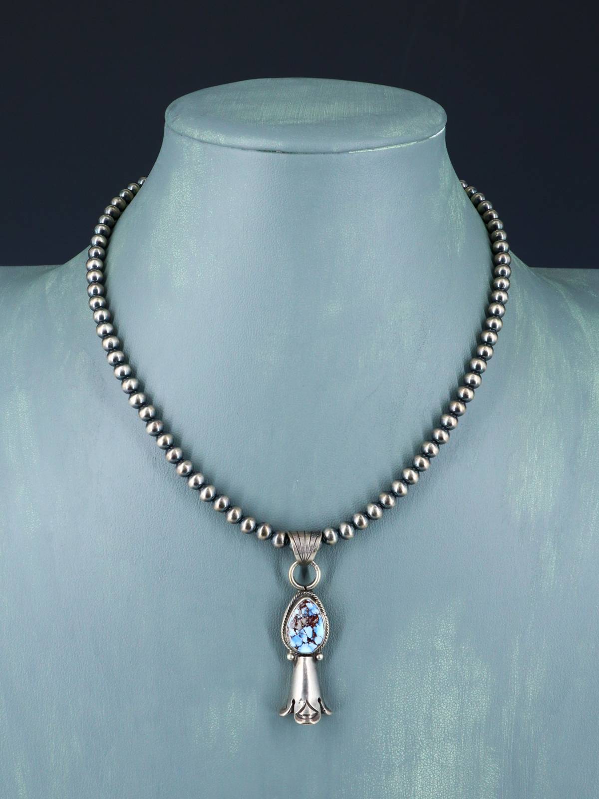 Juego de collar Naja de plata de ley nativo americano Golden Hill turquesa