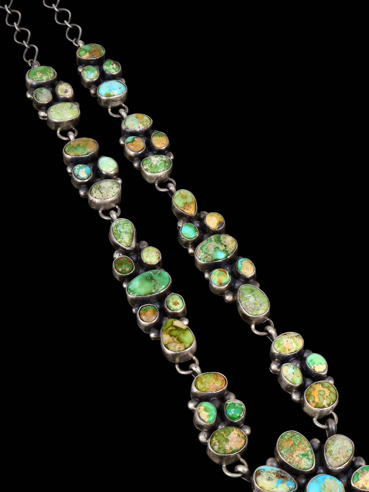 Collier amérindien en argent sterling Sonora Gold Turquoise Lariat