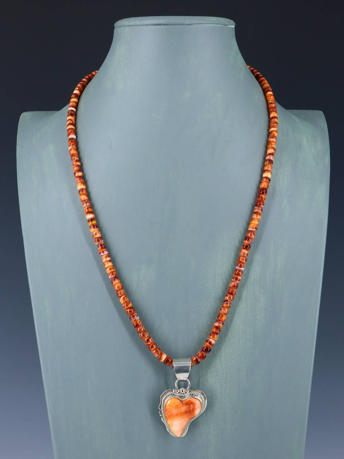 Native American Jewelry Spiny Oyster Heart Necklace