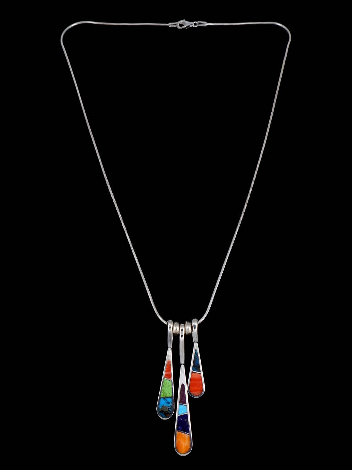 Native American Mosaic Indian Summer Inlay Necklace